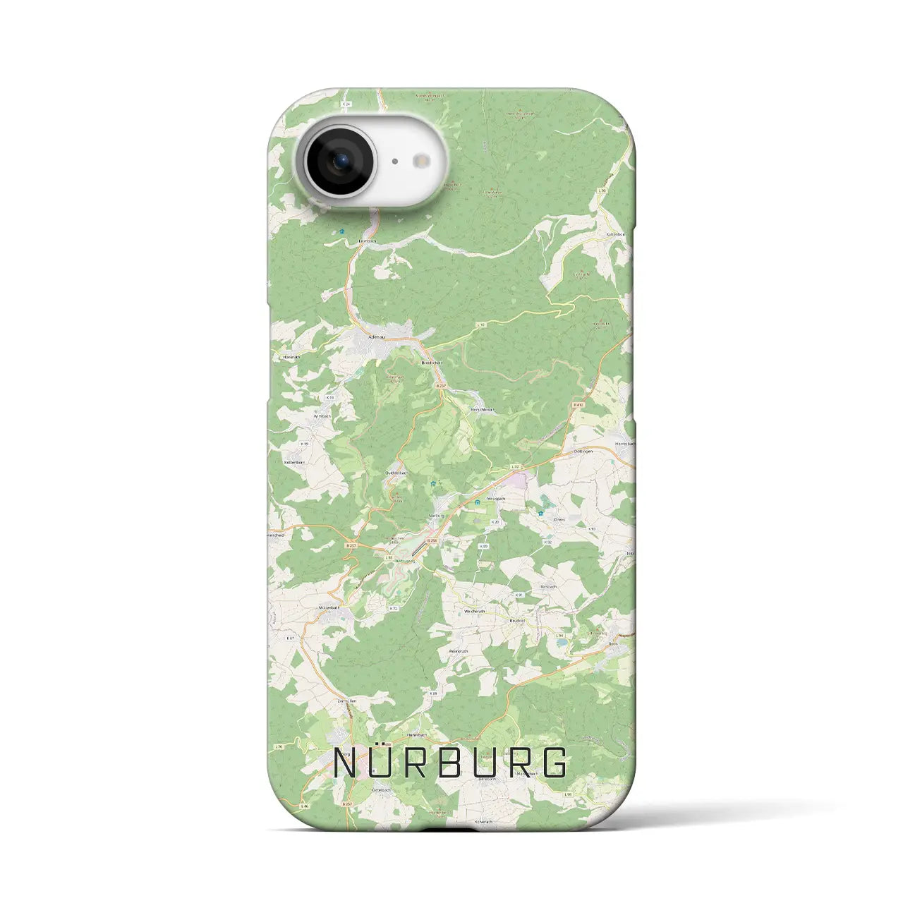 【ニュルブルク(ドイツ)】地図柄iPhoneケース(バックカバータイプ)