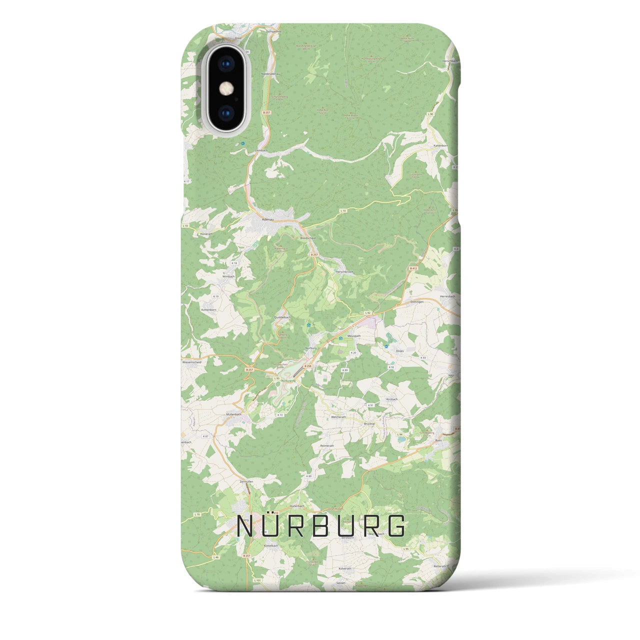 【ニュルブルク(ドイツ)】地図柄iPhoneケース(バックカバータイプ)