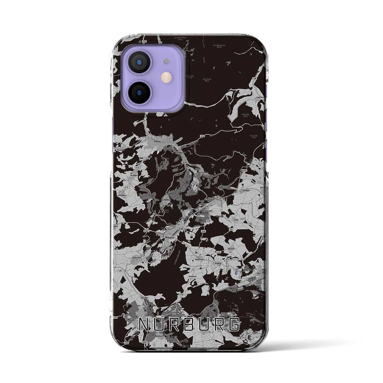 【ニュルブルク(ドイツ)】地図柄iPhoneケース(クリアタイプ)