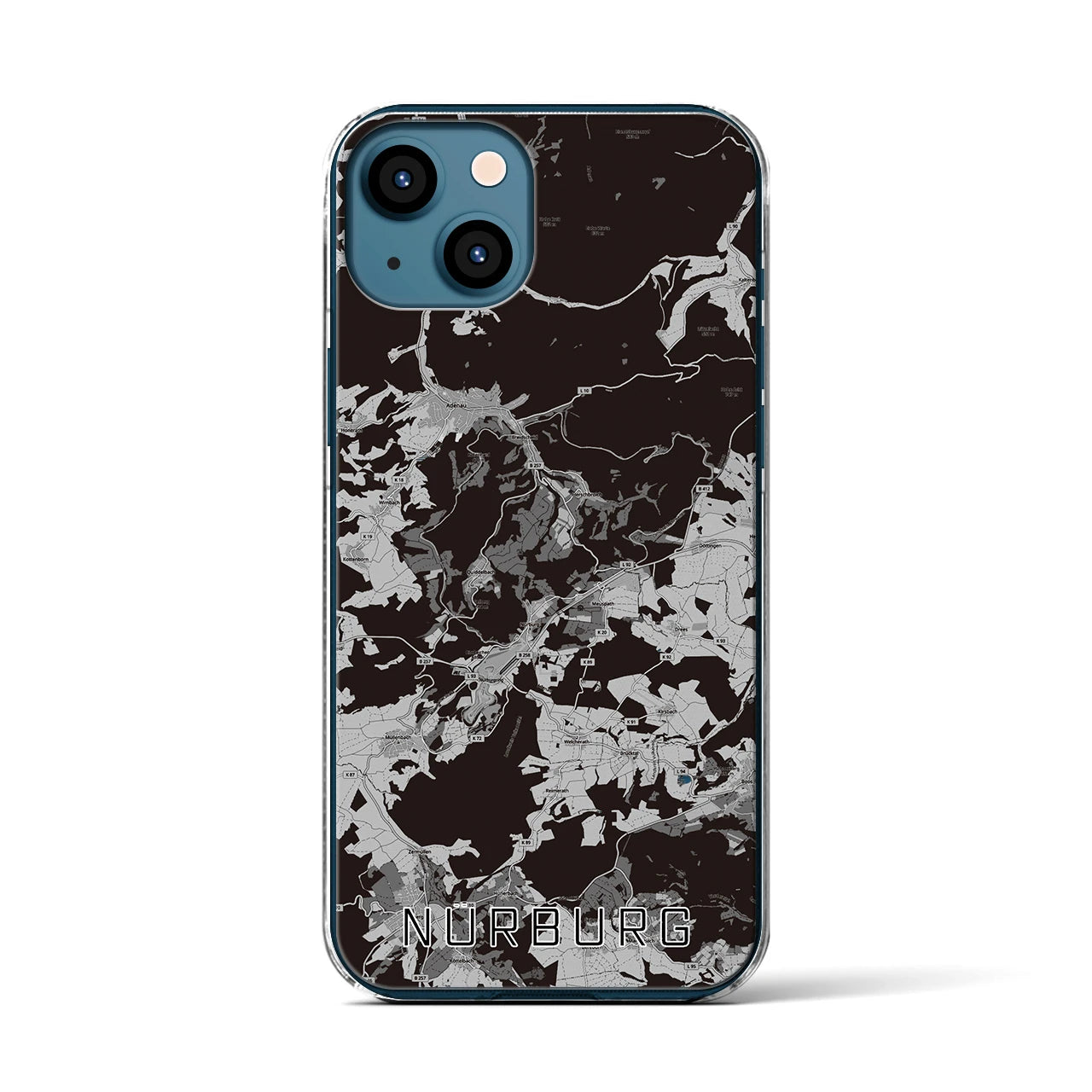 【ニュルブルク(ドイツ)】地図柄iPhoneケース(クリアタイプ)