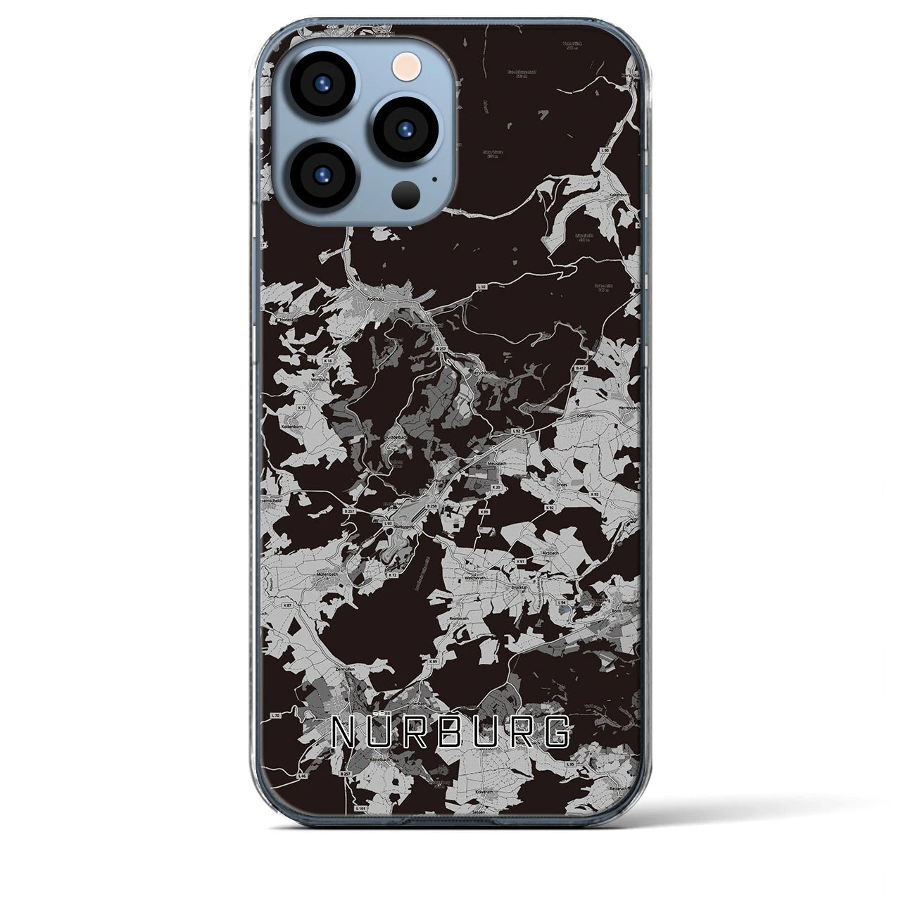【ニュルブルク(ドイツ)】地図柄iPhoneケース(クリアタイプ)