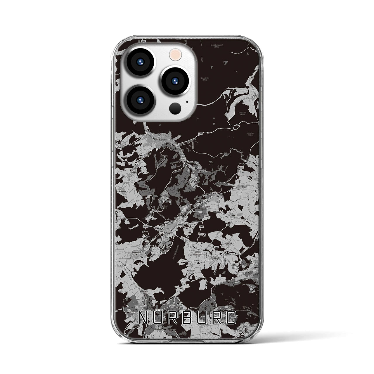 【ニュルブルク(ドイツ)】地図柄iPhoneケース(クリアタイプ)