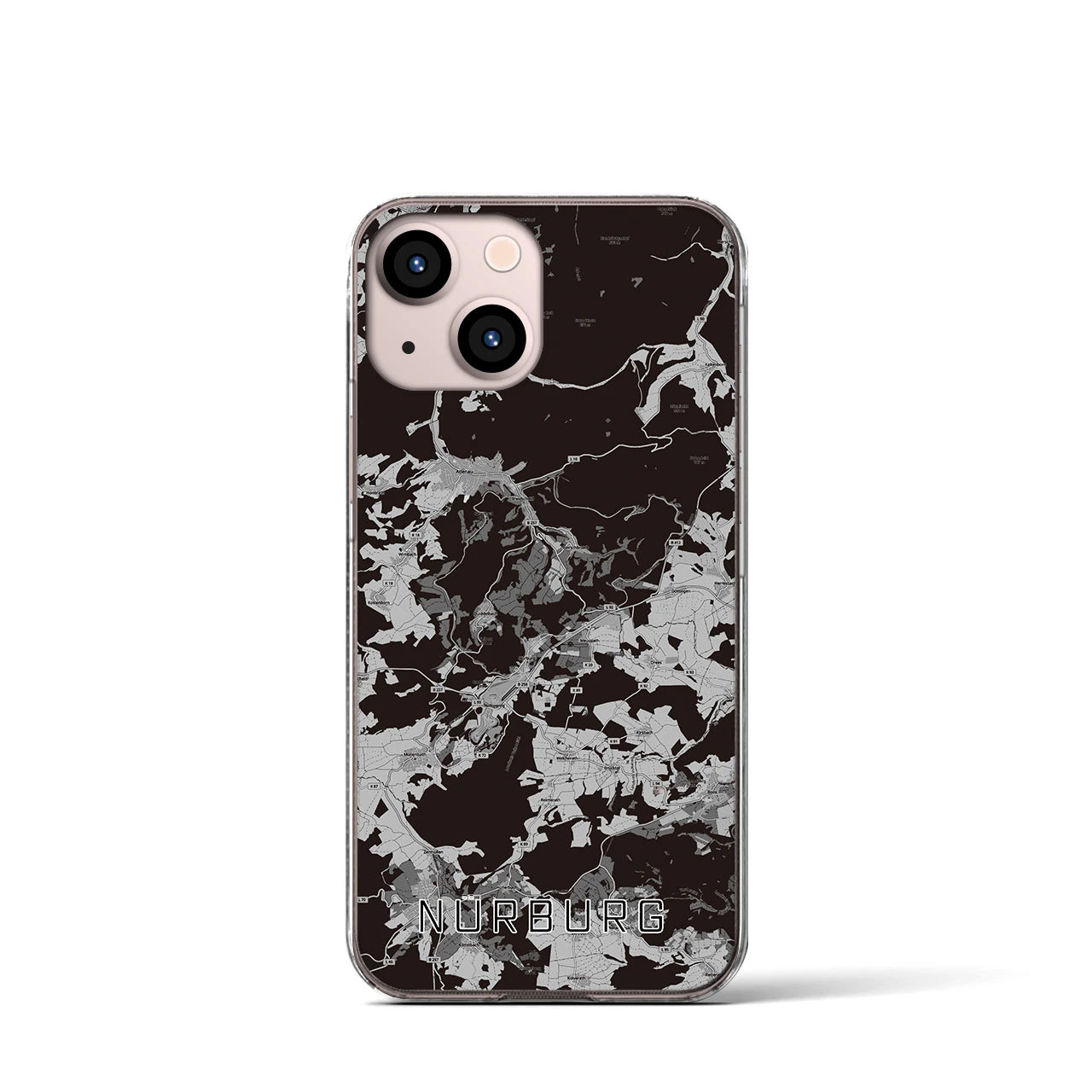 【ニュルブルク(ドイツ)】地図柄iPhoneケース(クリアタイプ)