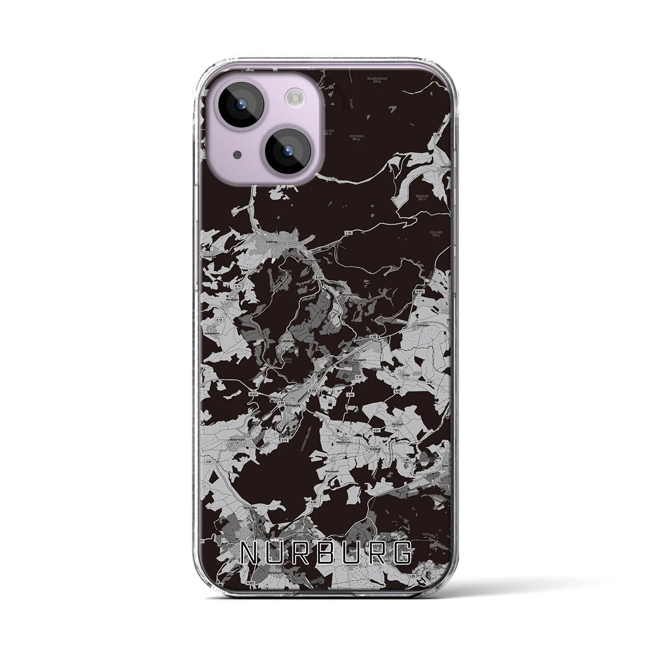 【ニュルブルク(ドイツ)】地図柄iPhoneケース(クリアタイプ)