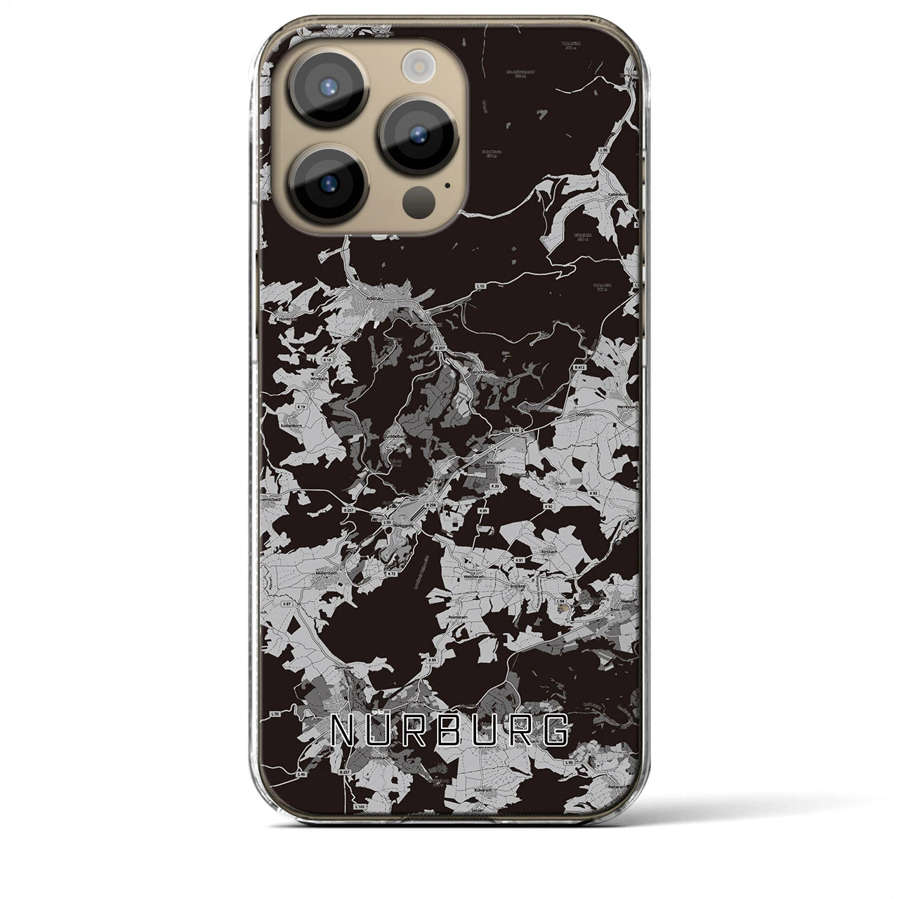 【ニュルブルク(ドイツ)】地図柄iPhoneケース(クリアタイプ)