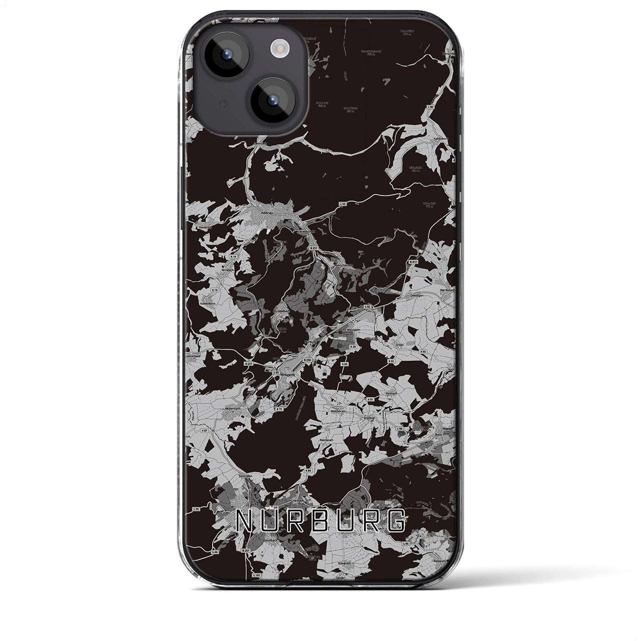 【ニュルブルク(ドイツ)】地図柄iPhoneケース(クリアタイプ)