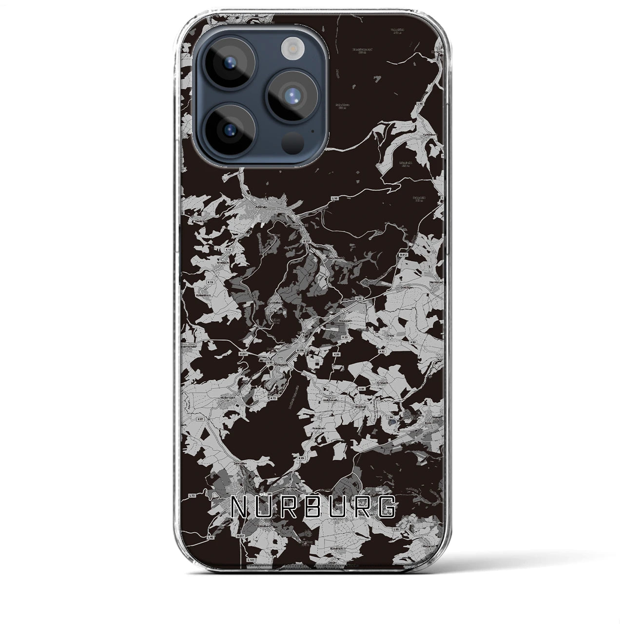 【ニュルブルク(ドイツ)】地図柄iPhoneケース(クリアタイプ)