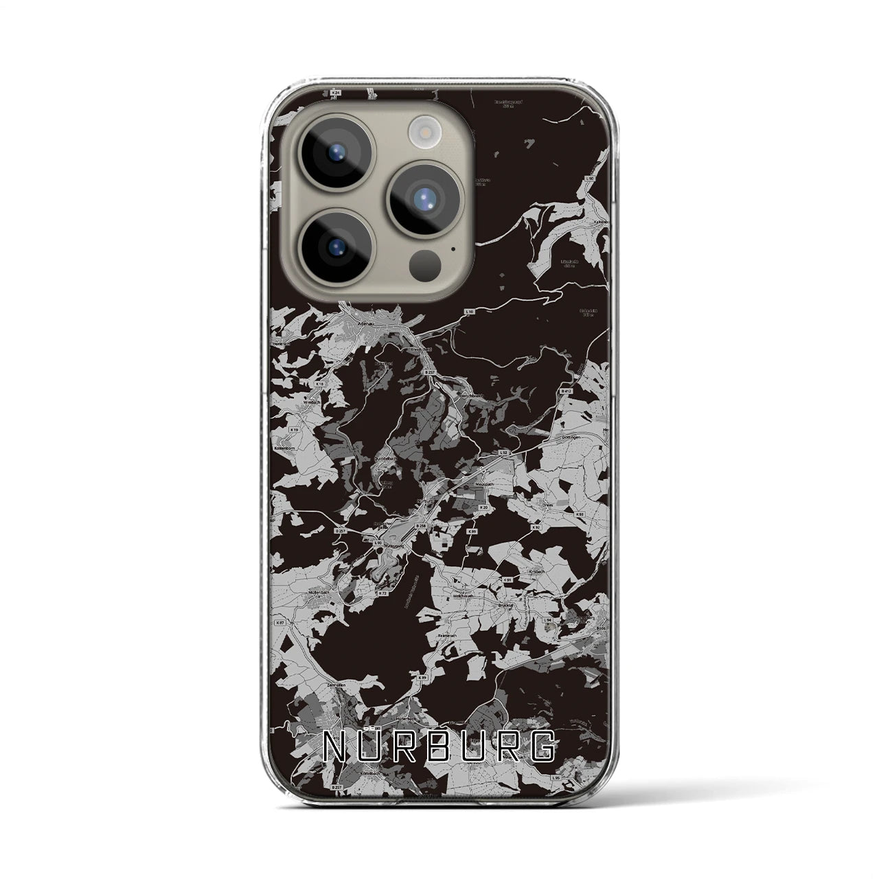 【ニュルブルク(ドイツ)】地図柄iPhoneケース(クリアタイプ)