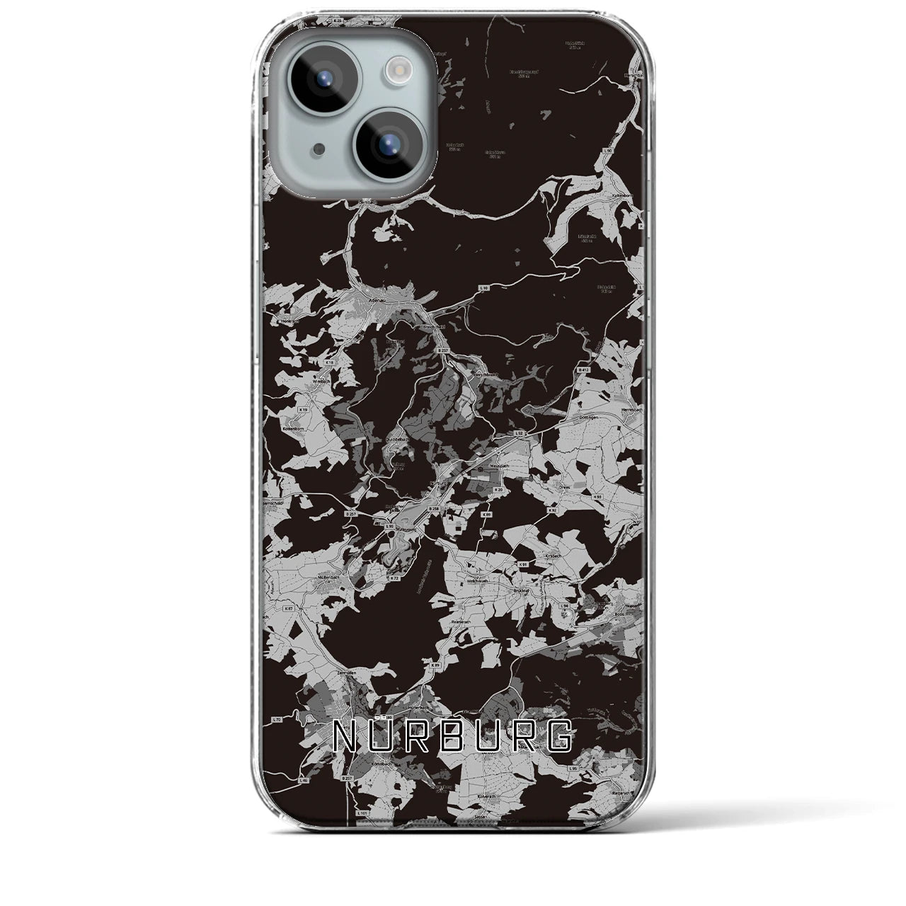 【ニュルブルク(ドイツ)】地図柄iPhoneケース(クリアタイプ)
