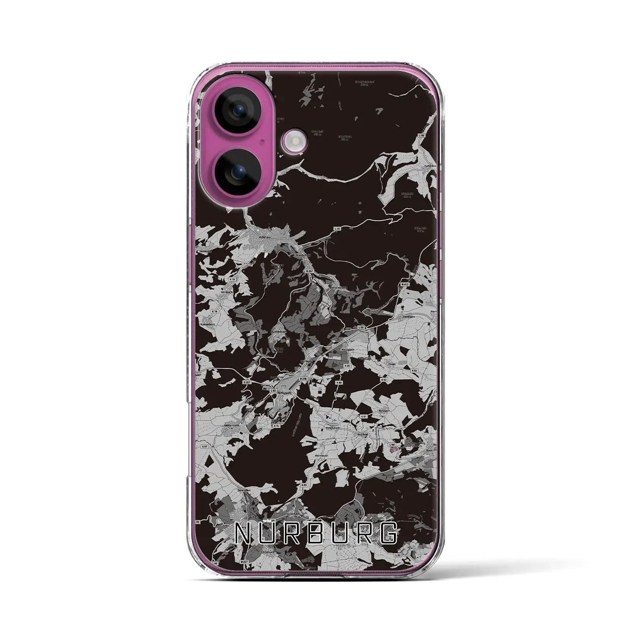 【ニュルブルク(ドイツ)】地図柄iPhoneケース(クリアタイプ)