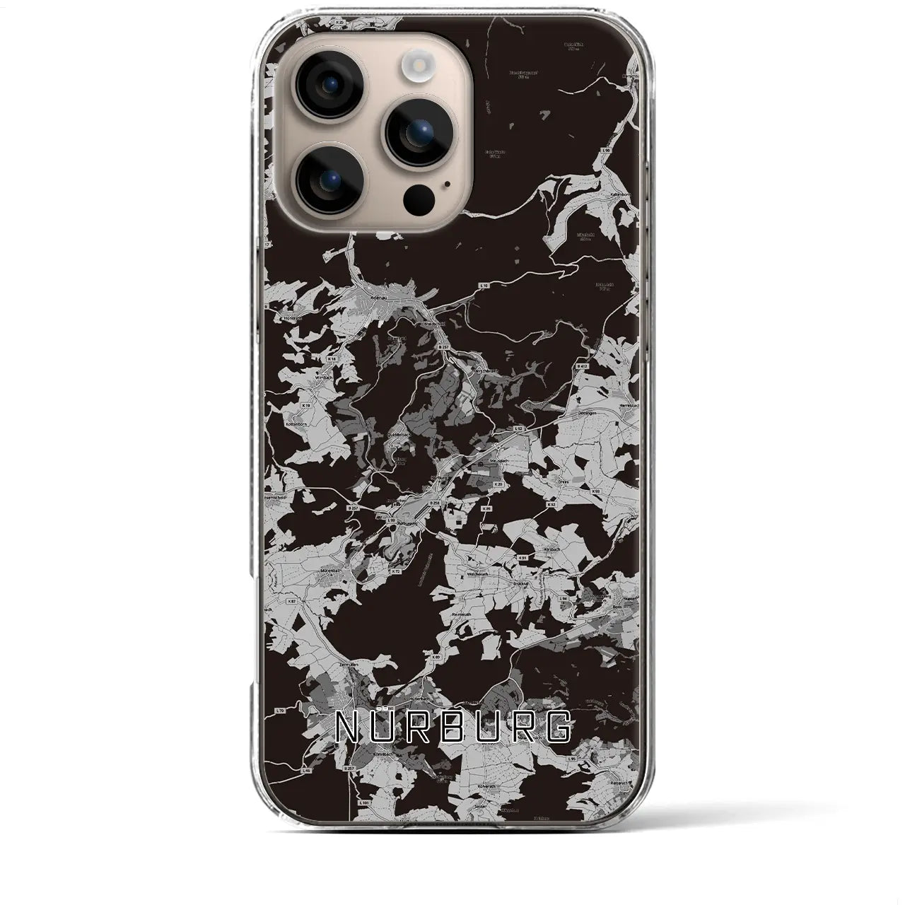 【ニュルブルク(ドイツ)】地図柄iPhoneケース(クリアタイプ)