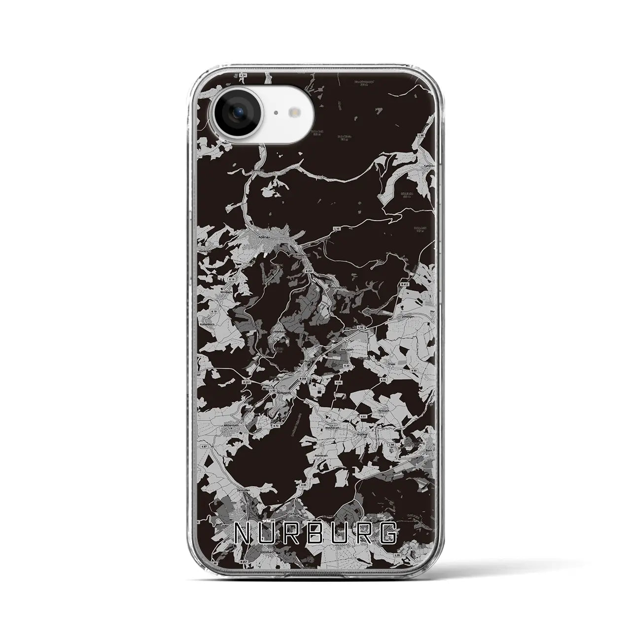【ニュルブルク(ドイツ)】地図柄iPhoneケース(クリアタイプ)