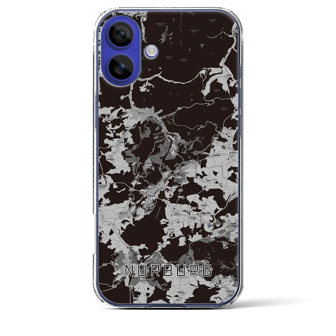 【ニュルブルク(ドイツ)】地図柄iPhoneケース(クリアタイプ)