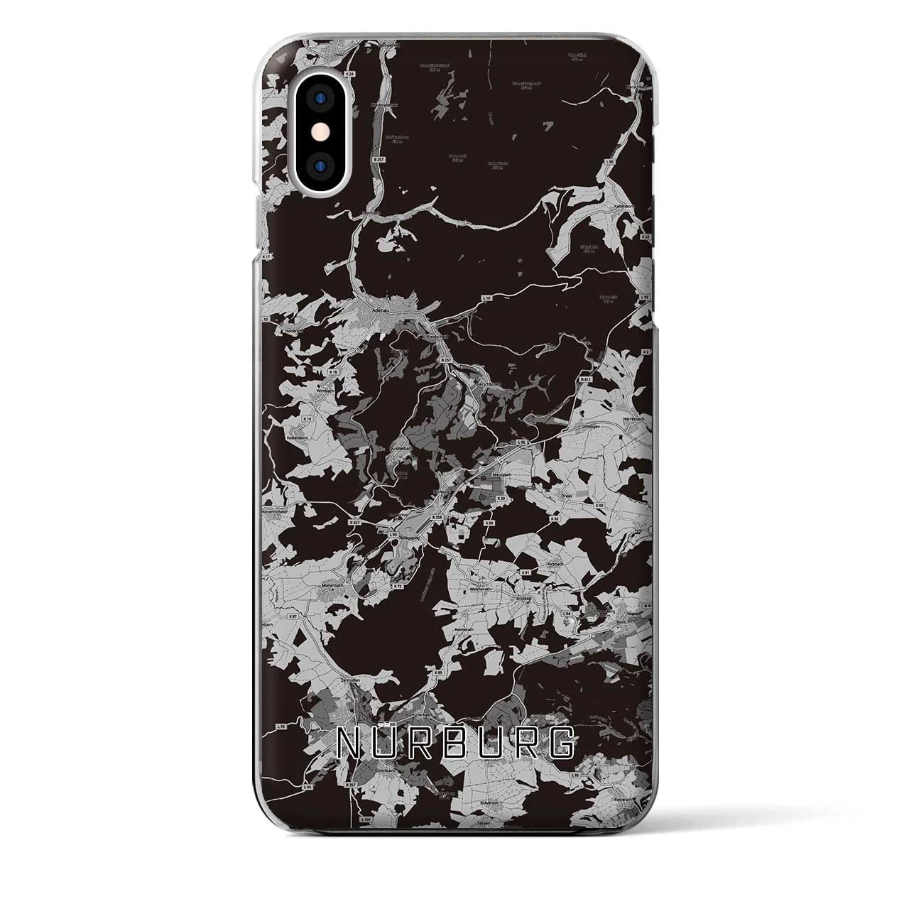 【ニュルブルク(ドイツ)】地図柄iPhoneケース(クリアタイプ)