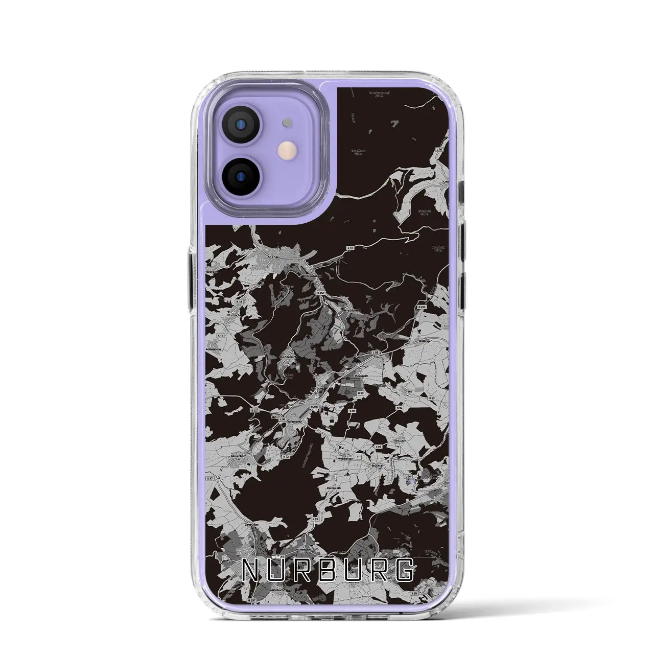 【ニュルブルク(ドイツ)】地図柄iPhoneケース(MagSafeタイプ)