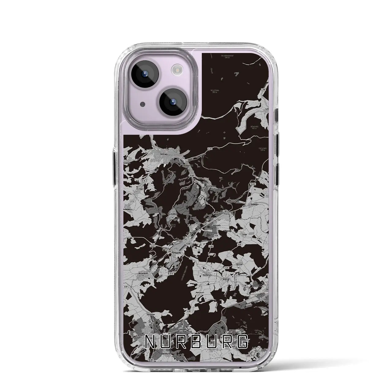【ニュルブルク(ドイツ)】地図柄iPhoneケース(MagSafeタイプ)