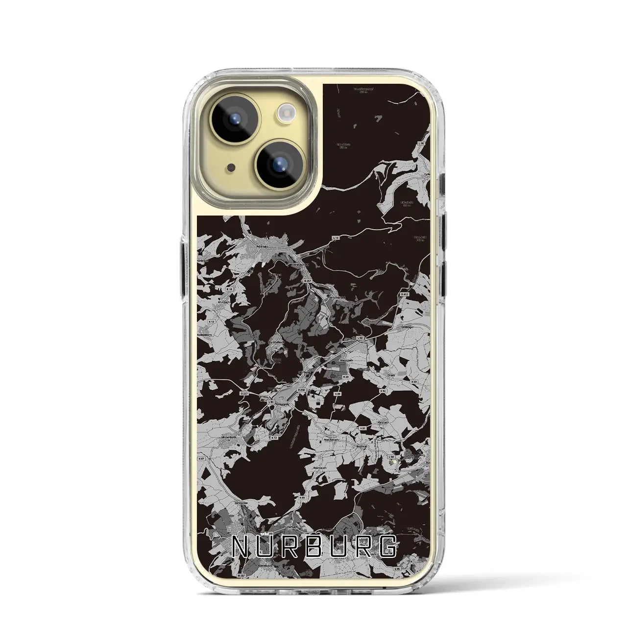 【ニュルブルク(ドイツ)】地図柄iPhoneケース(MagSafeタイプ)