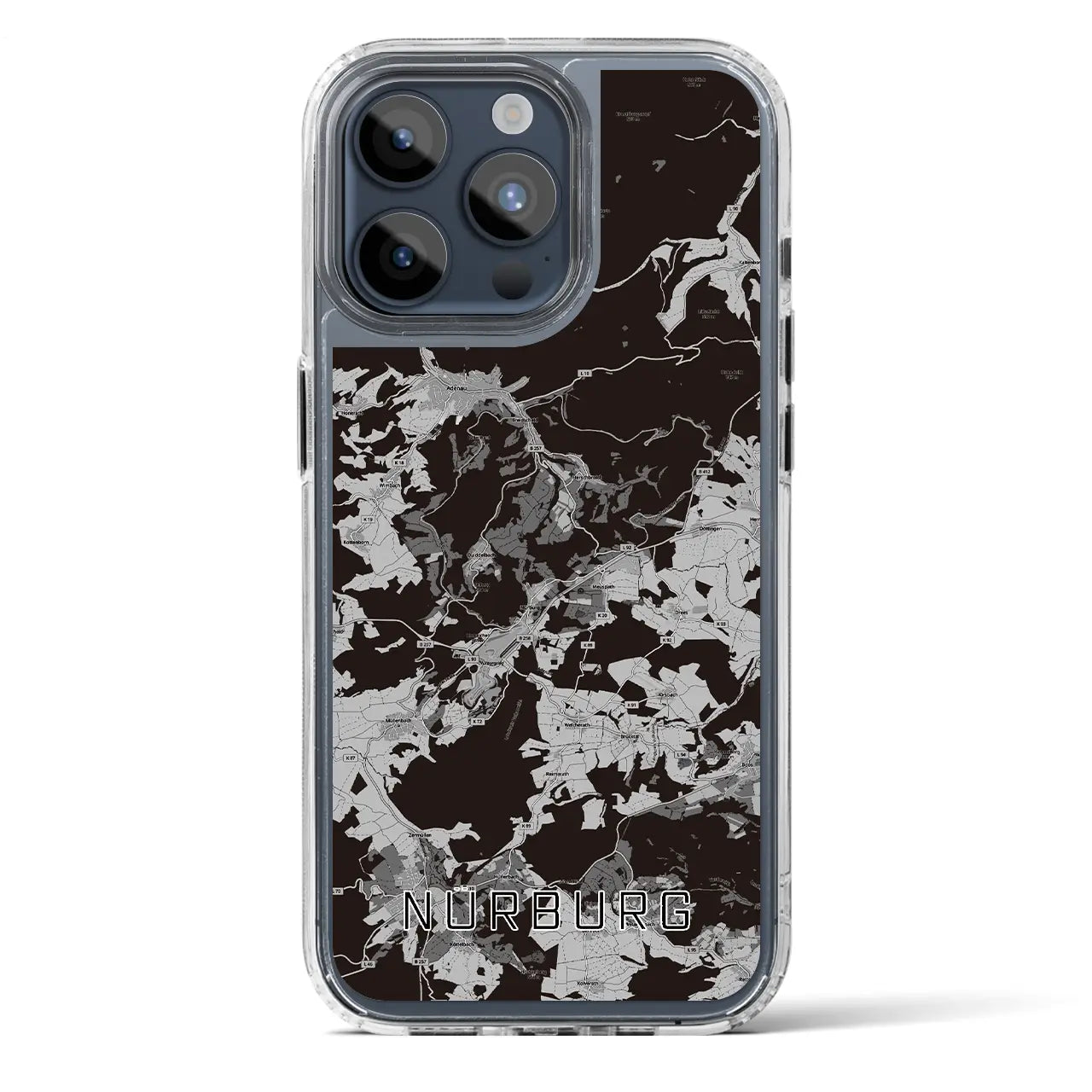 【ニュルブルク(ドイツ)】地図柄iPhoneケース(MagSafeタイプ)
