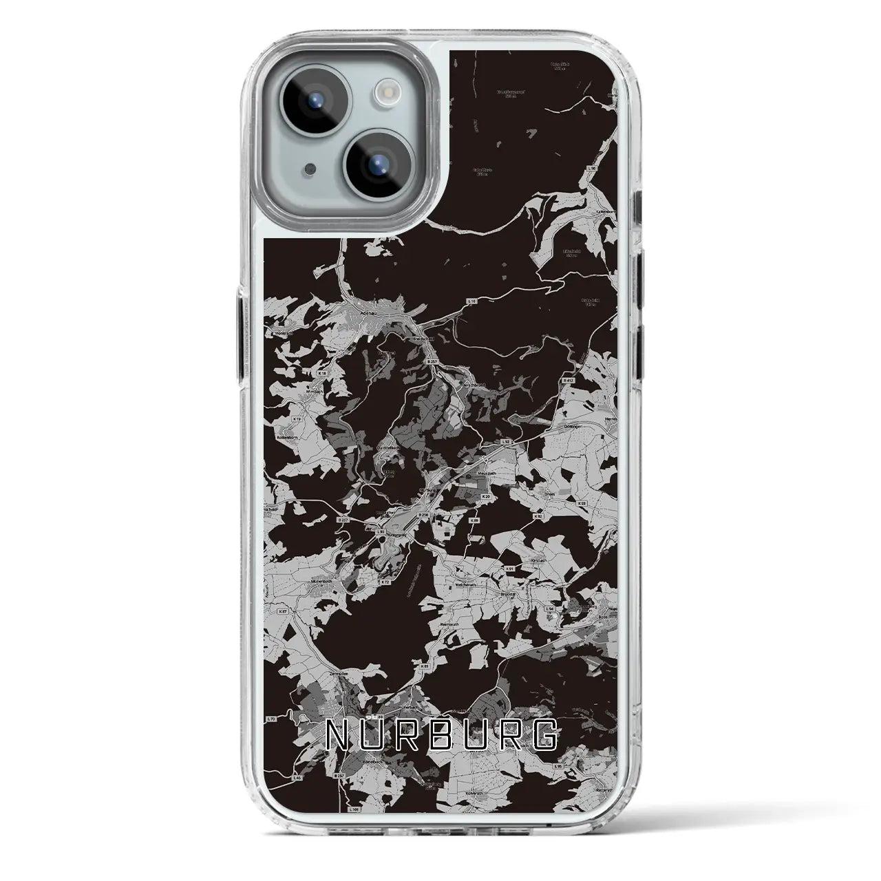 【ニュルブルク(ドイツ)】地図柄iPhoneケース(MagSafeタイプ)