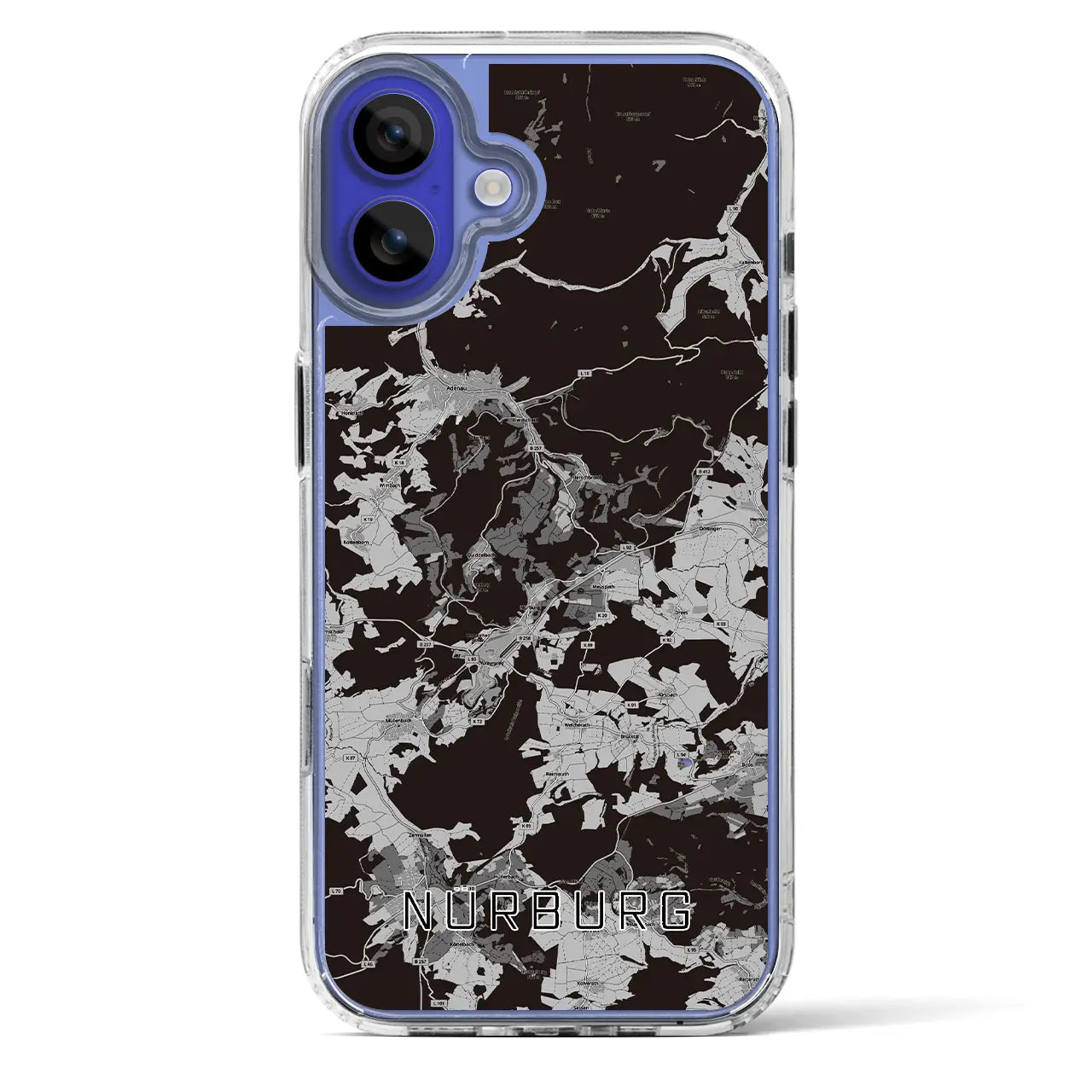 【ニュルブルク(ドイツ)】地図柄iPhoneケース(MagSafeタイプ)