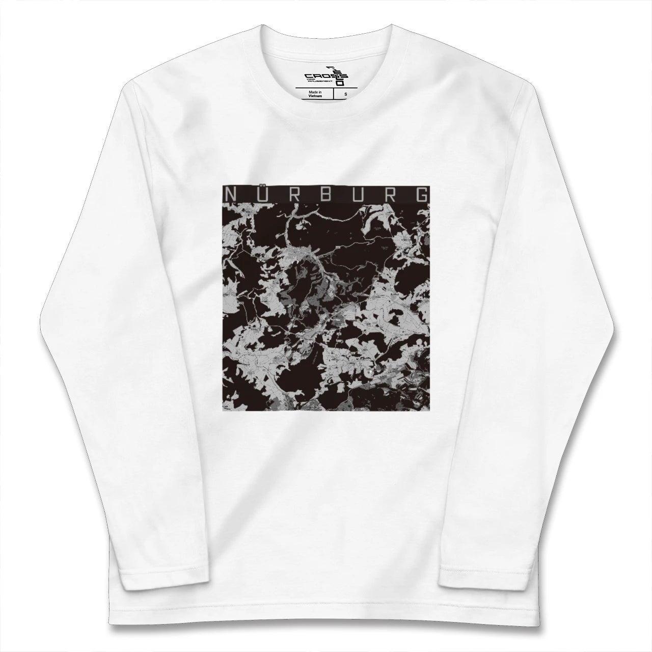 【ニュルブルク(ドイツ)】地図柄ロングスリーブTシャツ