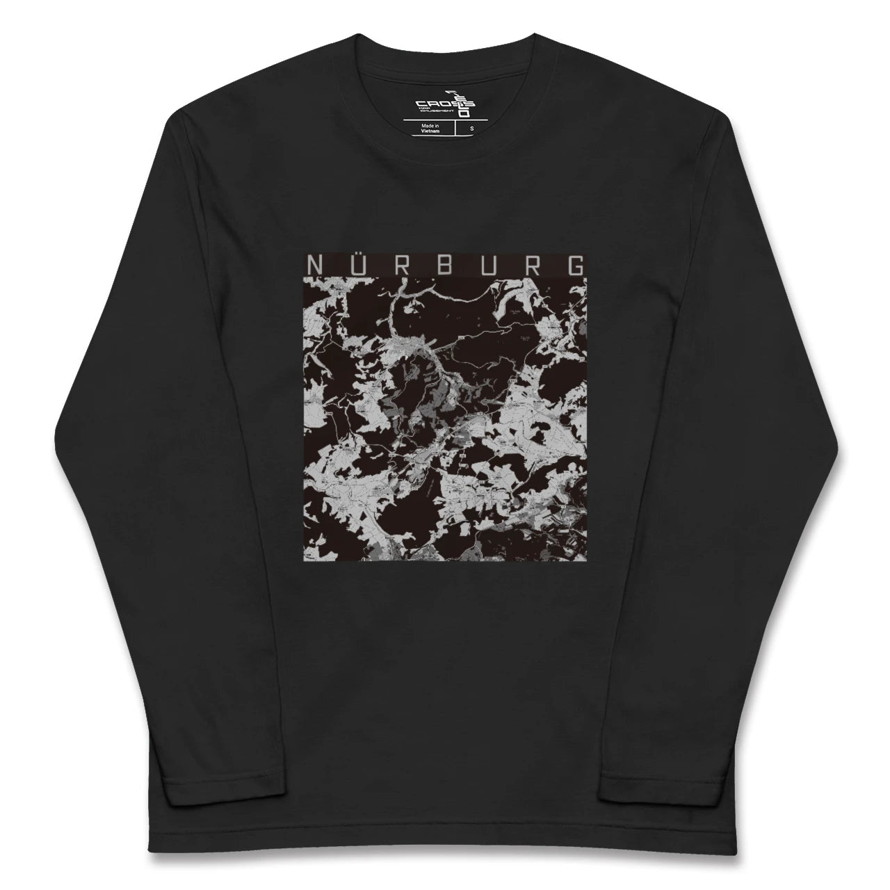 【ニュルブルク(ドイツ)】地図柄ロングスリーブTシャツ