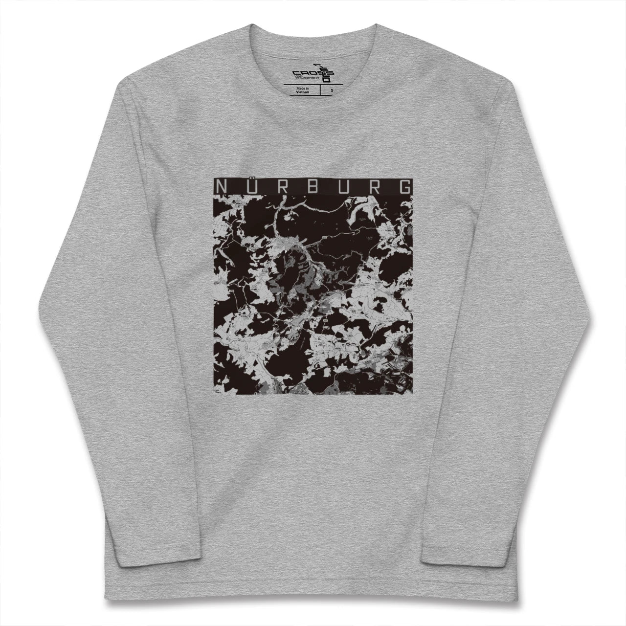 【ニュルブルク(ドイツ)】地図柄ロングスリーブTシャツ