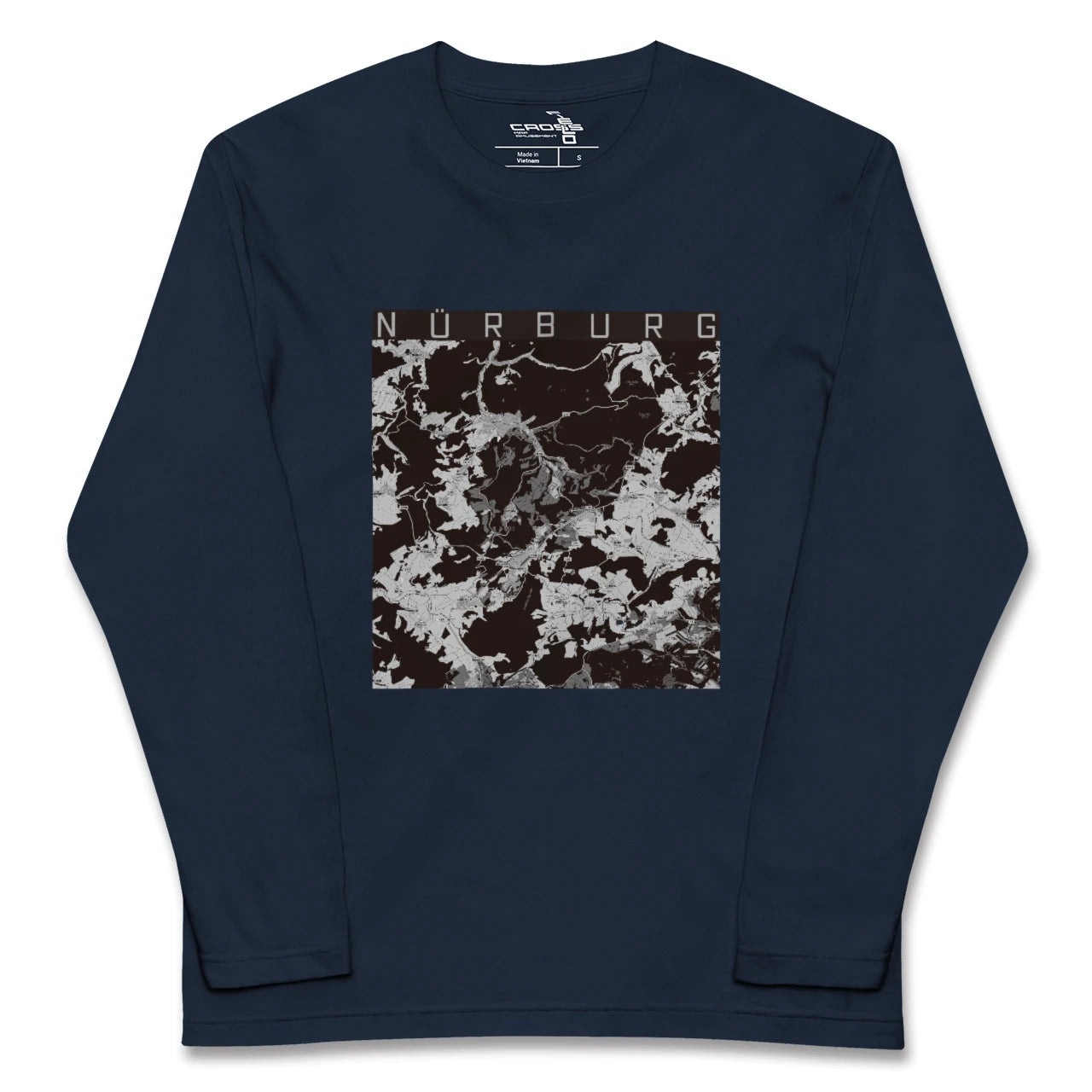 【ニュルブルク(ドイツ)】地図柄ロングスリーブTシャツ