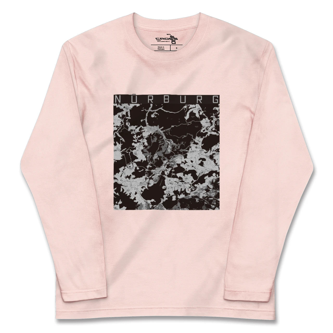 【ニュルブルク(ドイツ)】地図柄ロングスリーブTシャツ