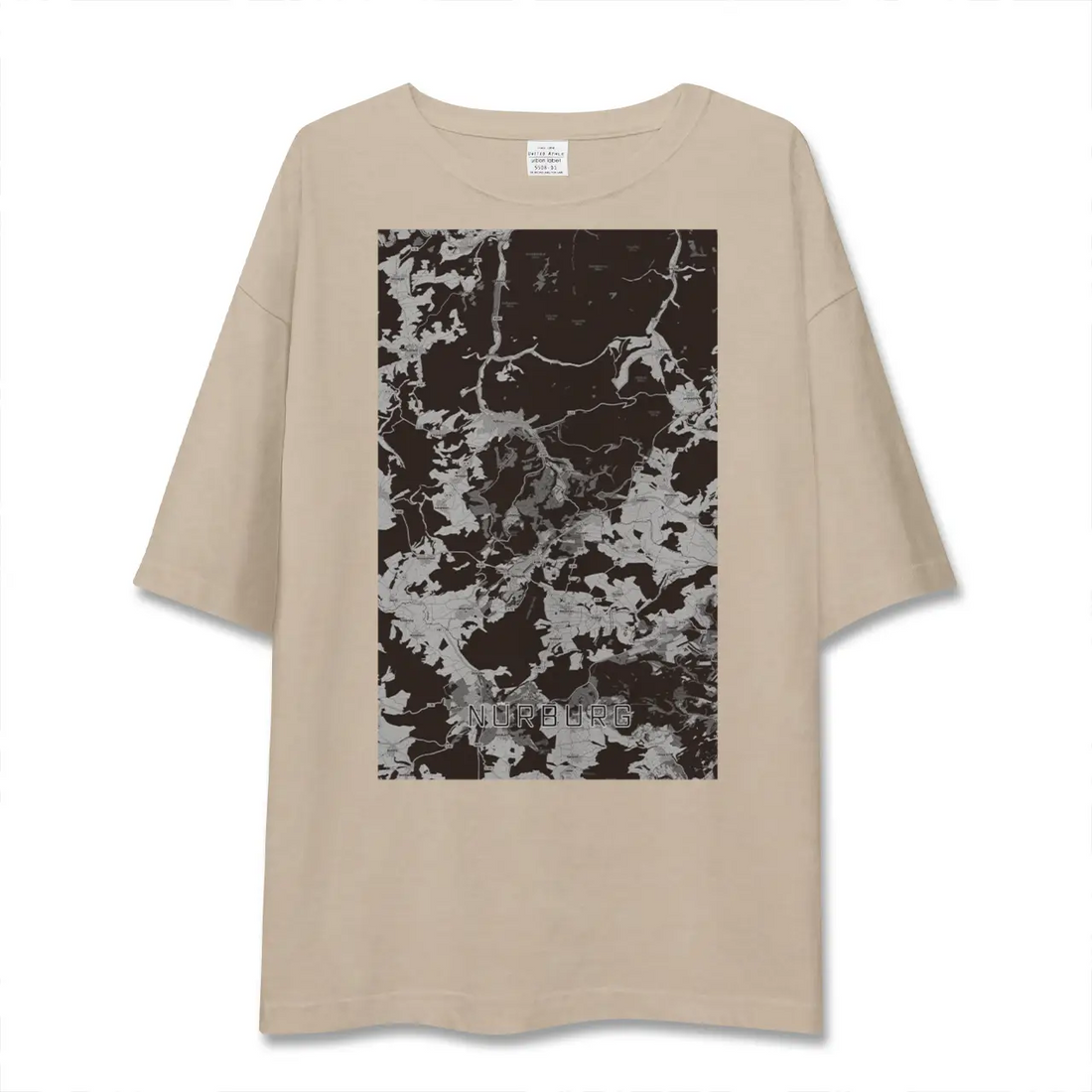 【ニュルブルク(ドイツ)】地図柄ビッグシルエットTシャツ