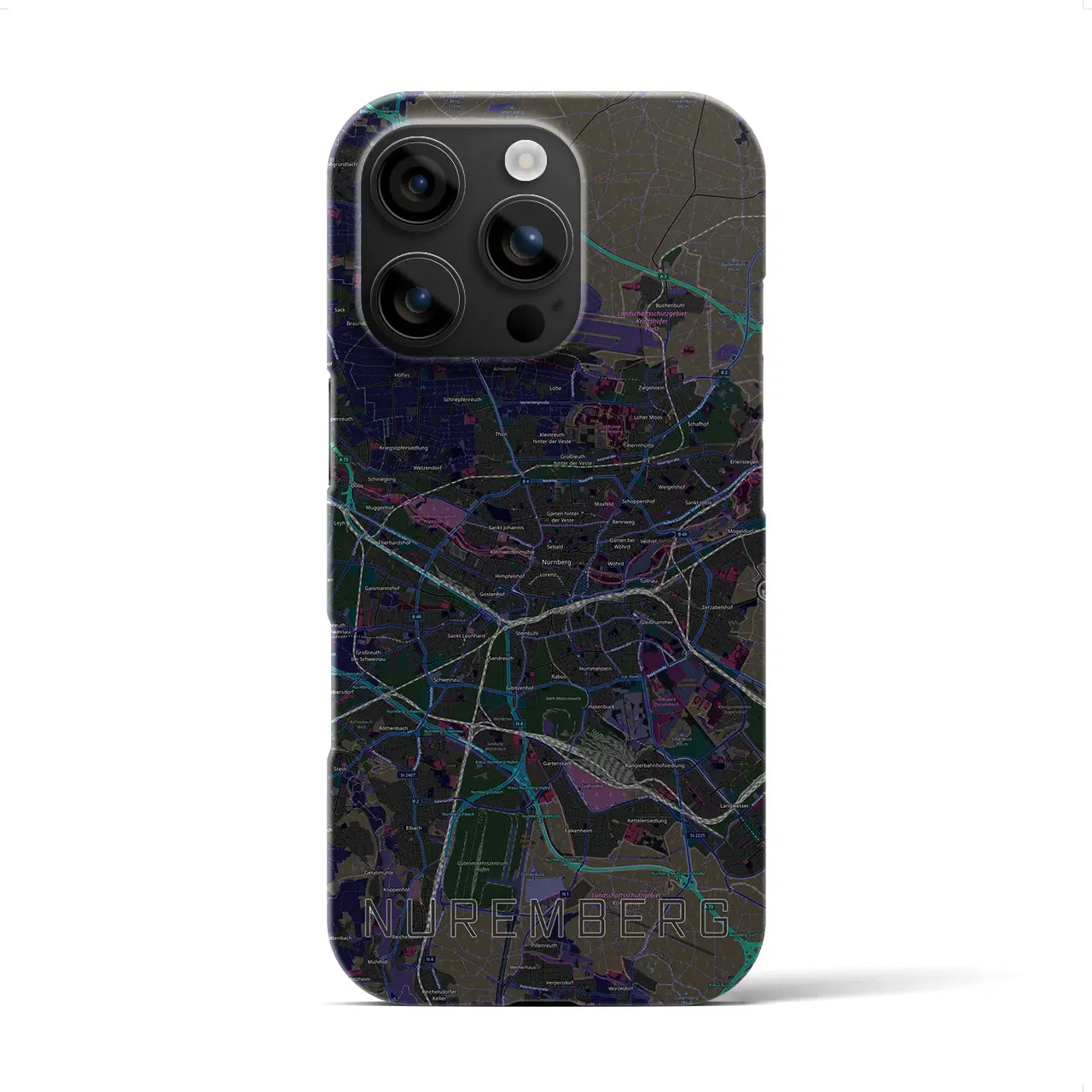 【ニュルンベルク(ドイツ)】地図柄iPhoneケース(バックカバータイプ)