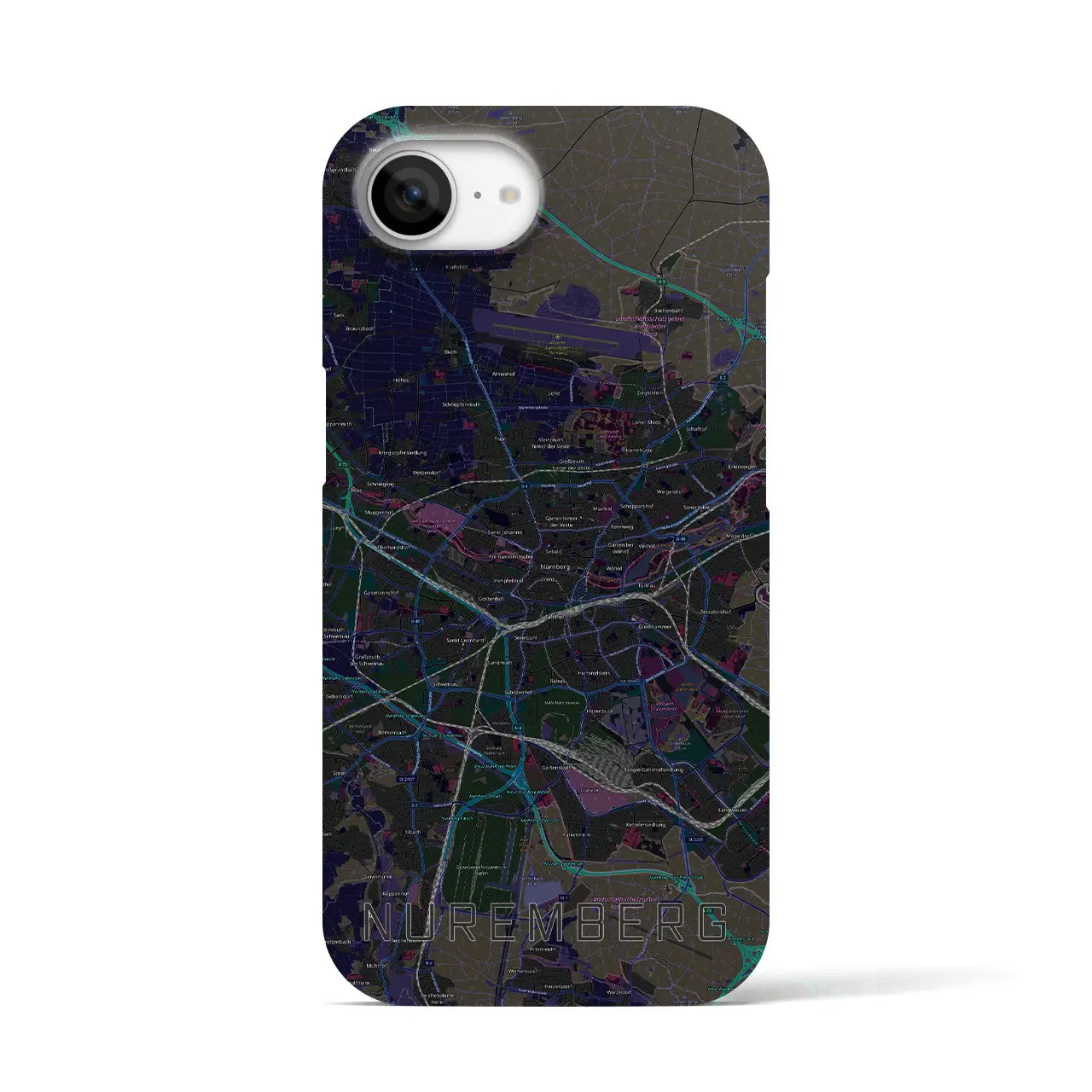 【ニュルンベルク(ドイツ)】地図柄iPhoneケース(バックカバータイプ)