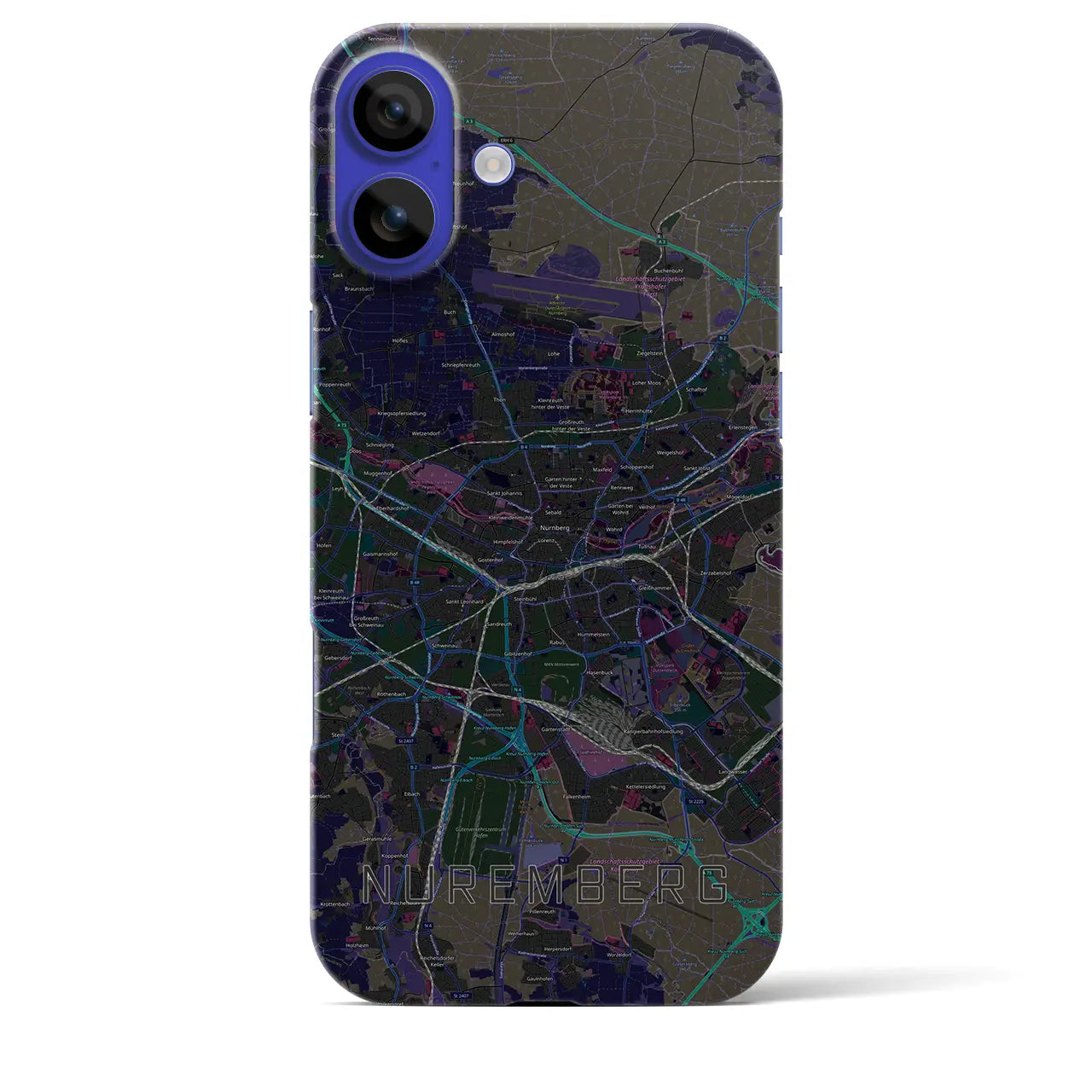 【ニュルンベルク(ドイツ)】地図柄iPhoneケース(バックカバータイプ)