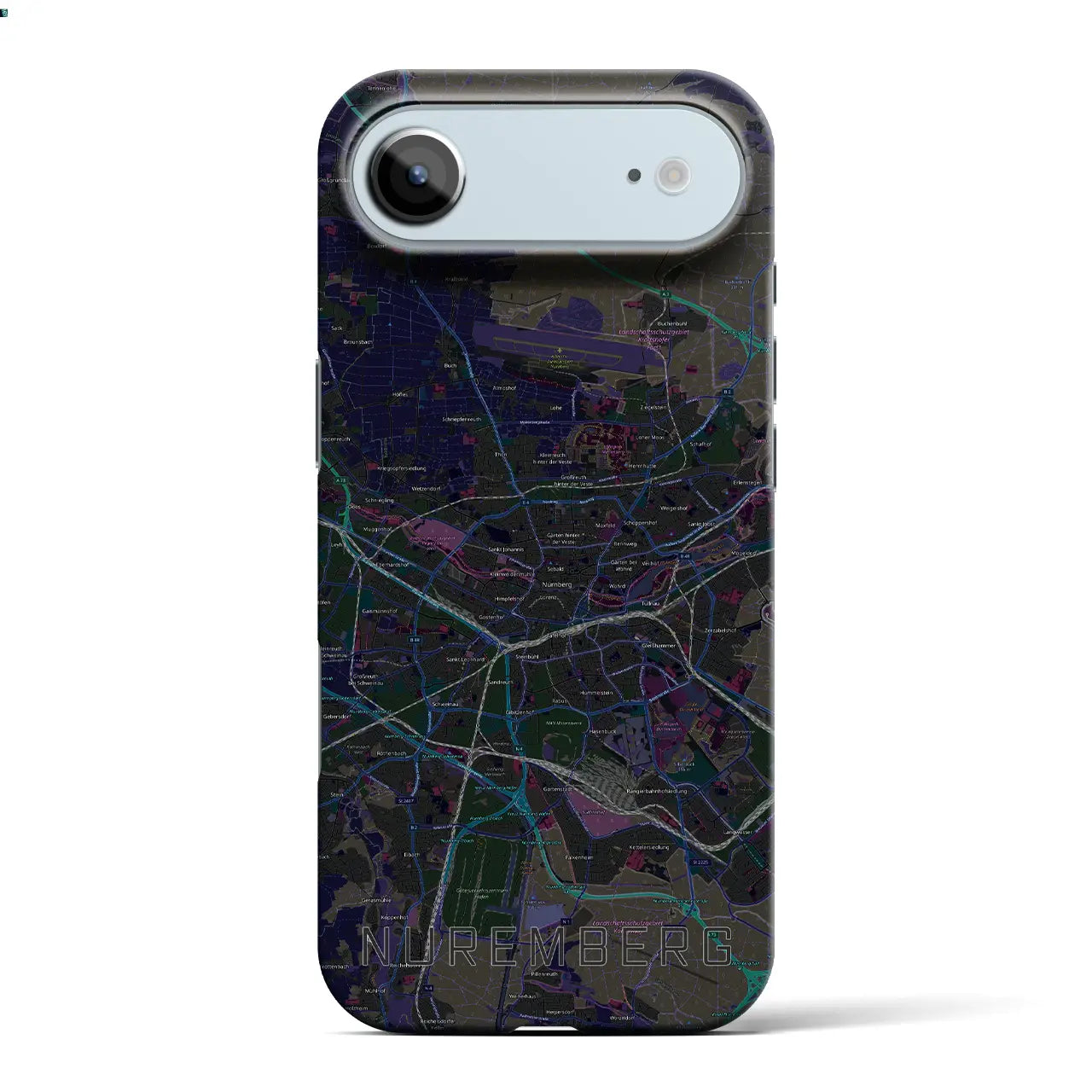 【ニュルンベルク(ドイツ)】地図柄iPhoneケース(バックカバータイプ)