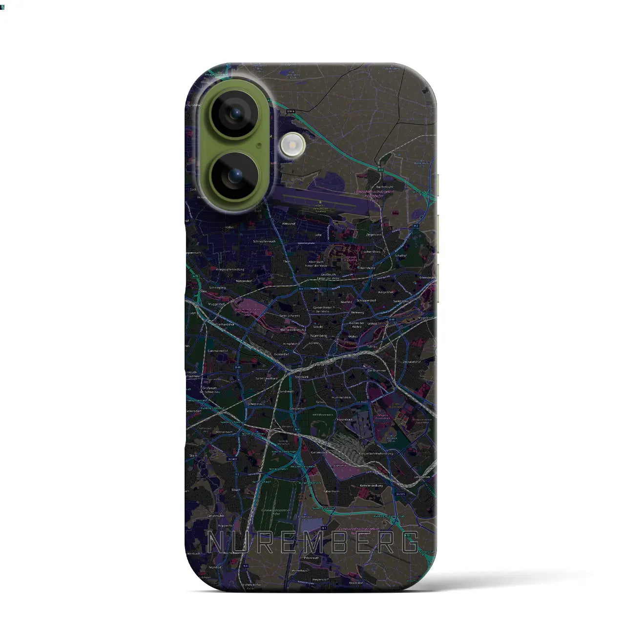 【ニュルンベルク(ドイツ)】地図柄iPhoneケース(バックカバータイプ)