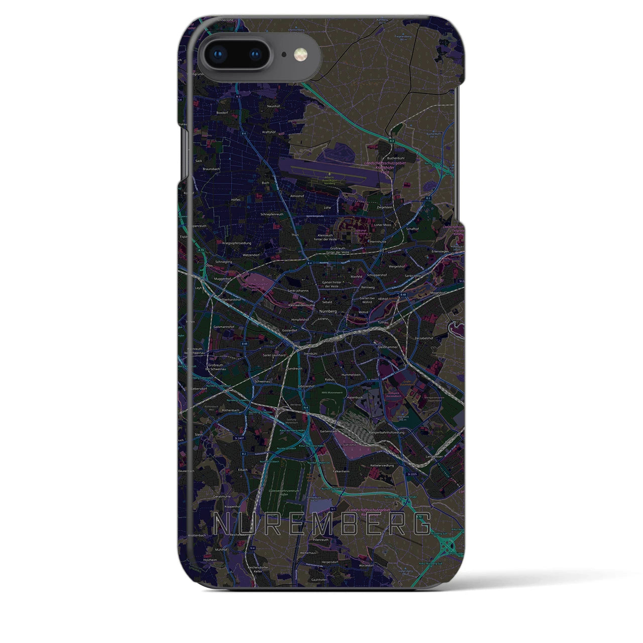 【ニュルンベルク(ドイツ)】地図柄iPhoneケース(バックカバータイプ)
