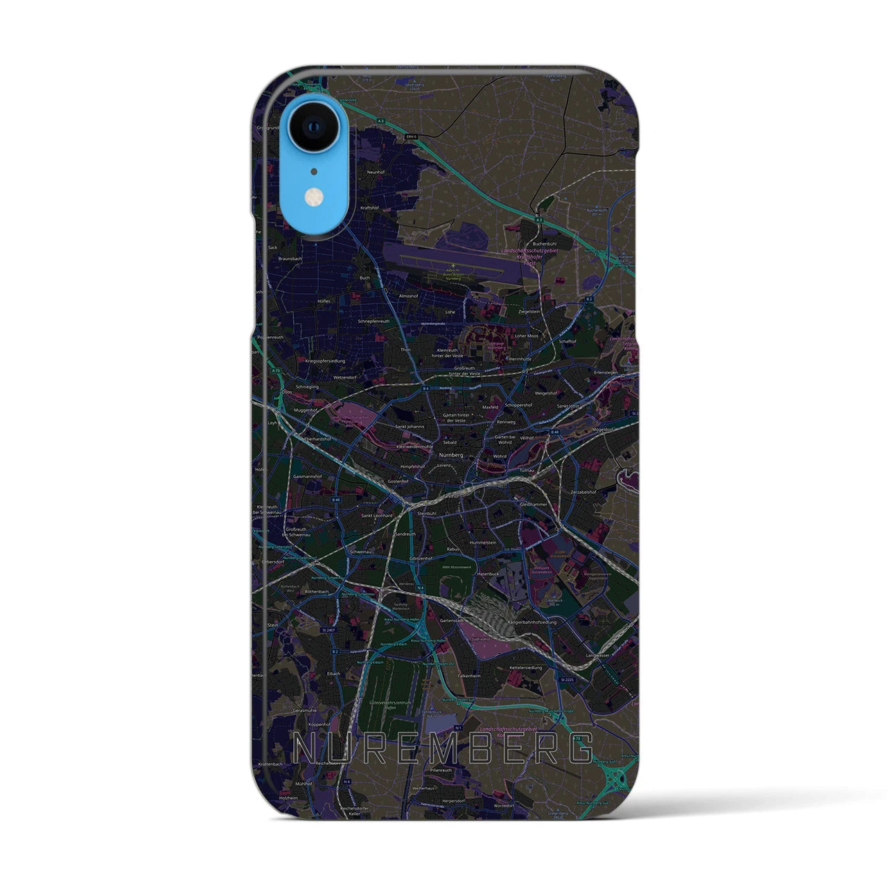 【ニュルンベルク(ドイツ)】地図柄iPhoneケース(バックカバータイプ)