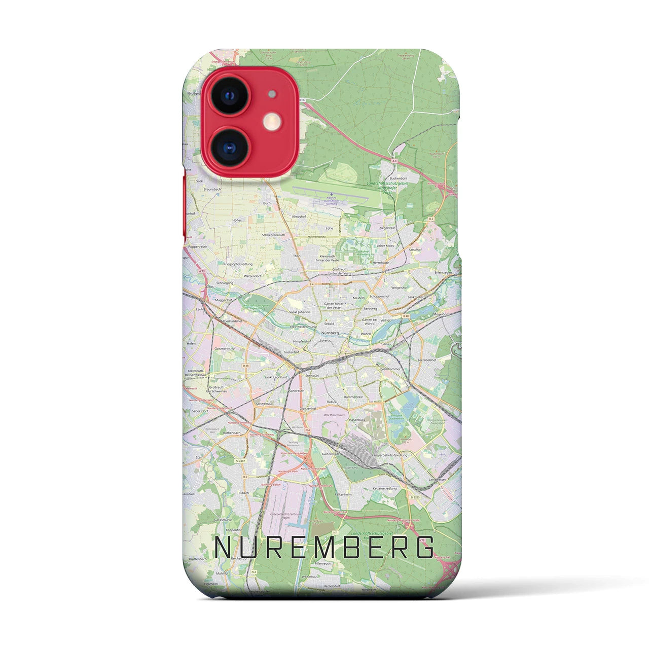 【ニュルンベルク(ドイツ)】地図柄iPhoneケース(バックカバータイプ)