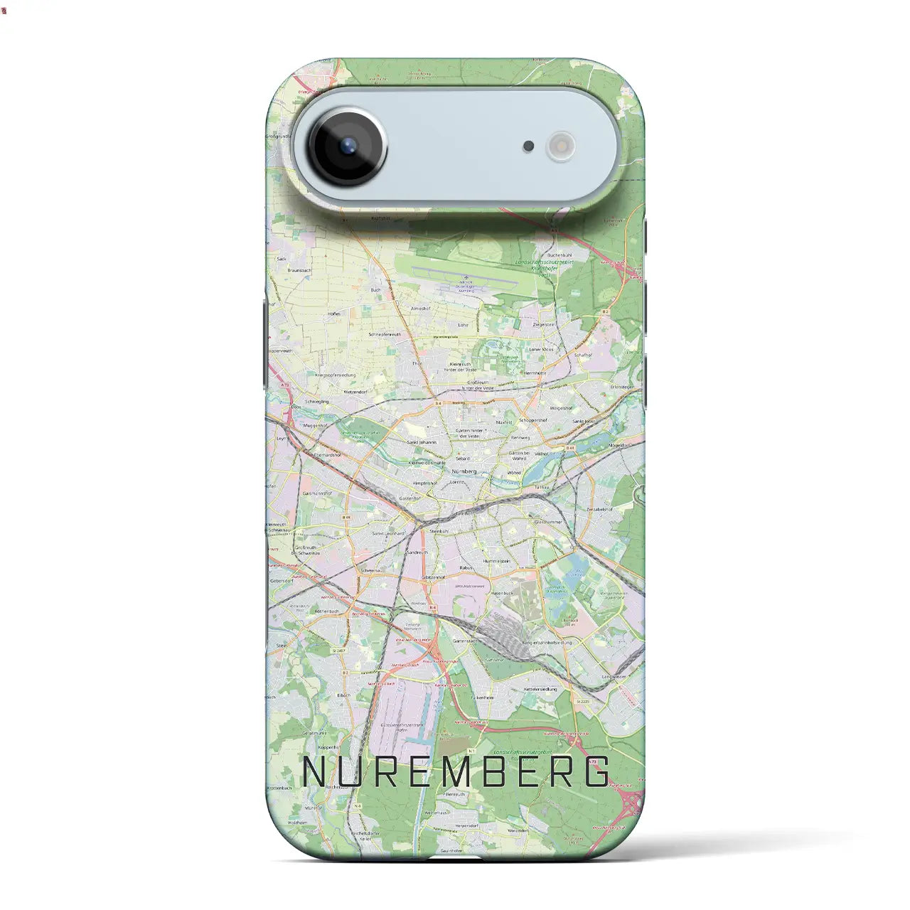 【ニュルンベルク(ドイツ)】地図柄iPhoneケース(バックカバータイプ)ナチュラル・iPhone 17 Pro Max 用