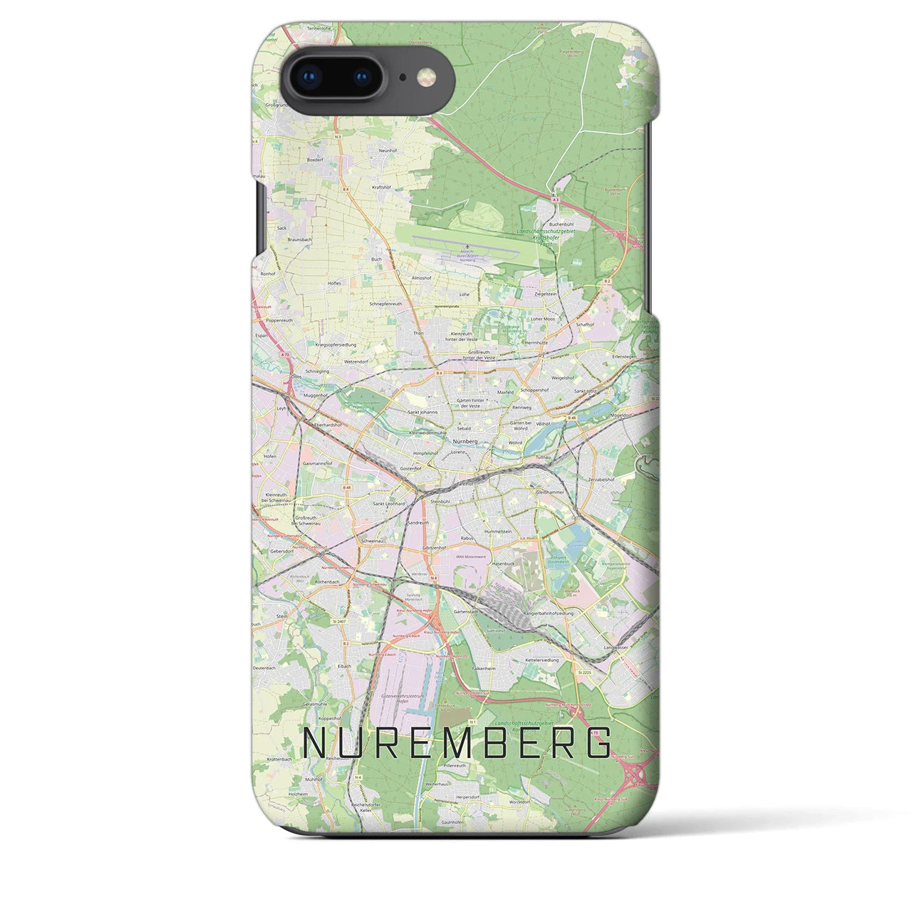 【ニュルンベルク(ドイツ)】地図柄iPhoneケース(バックカバータイプ)