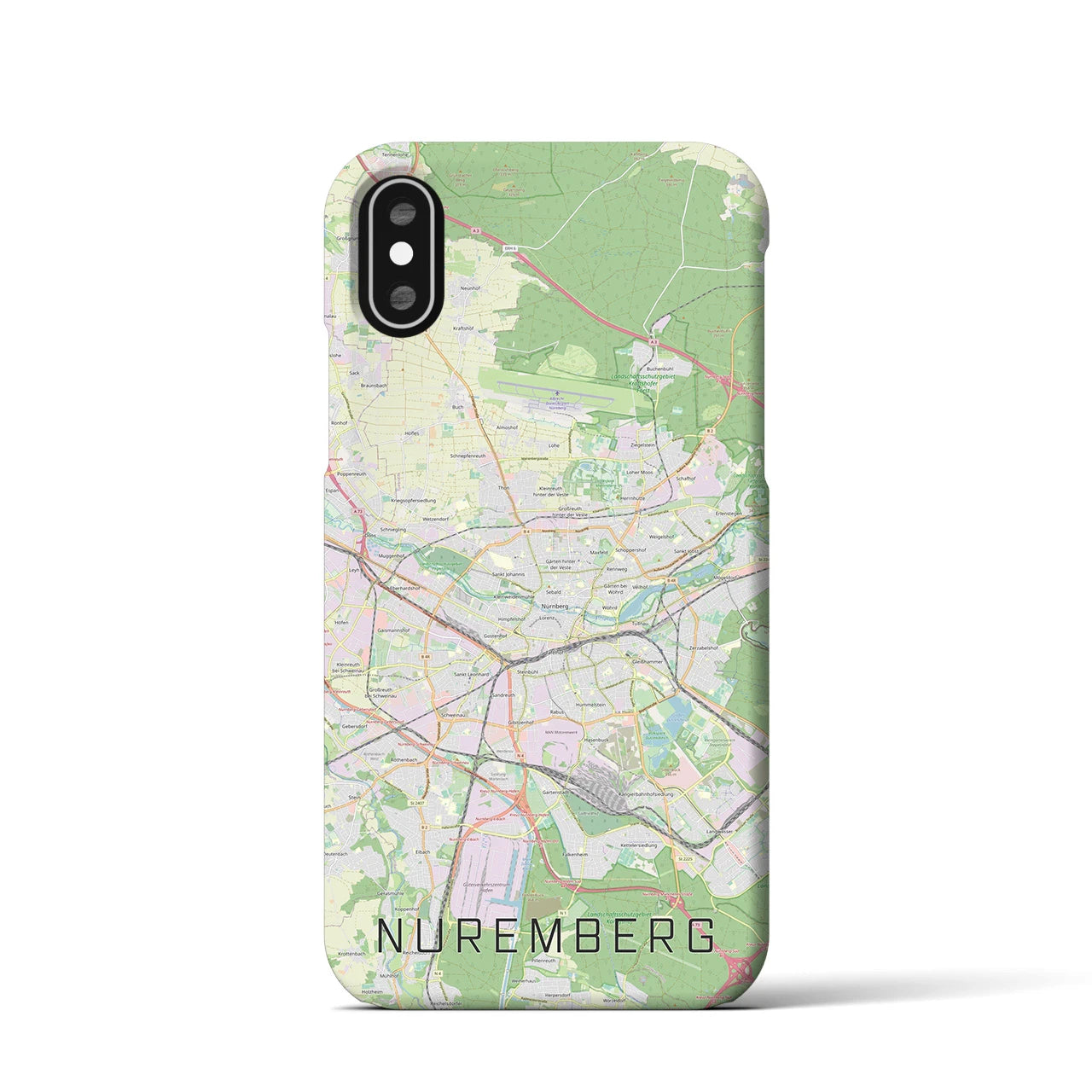 【ニュルンベルク(ドイツ)】地図柄iPhoneケース(バックカバータイプ)
