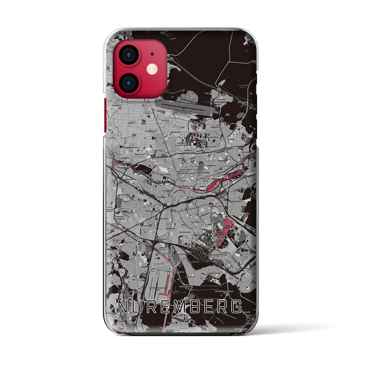 【ニュルンベルク(ドイツ)】地図柄iPhoneケース(クリアタイプ)
