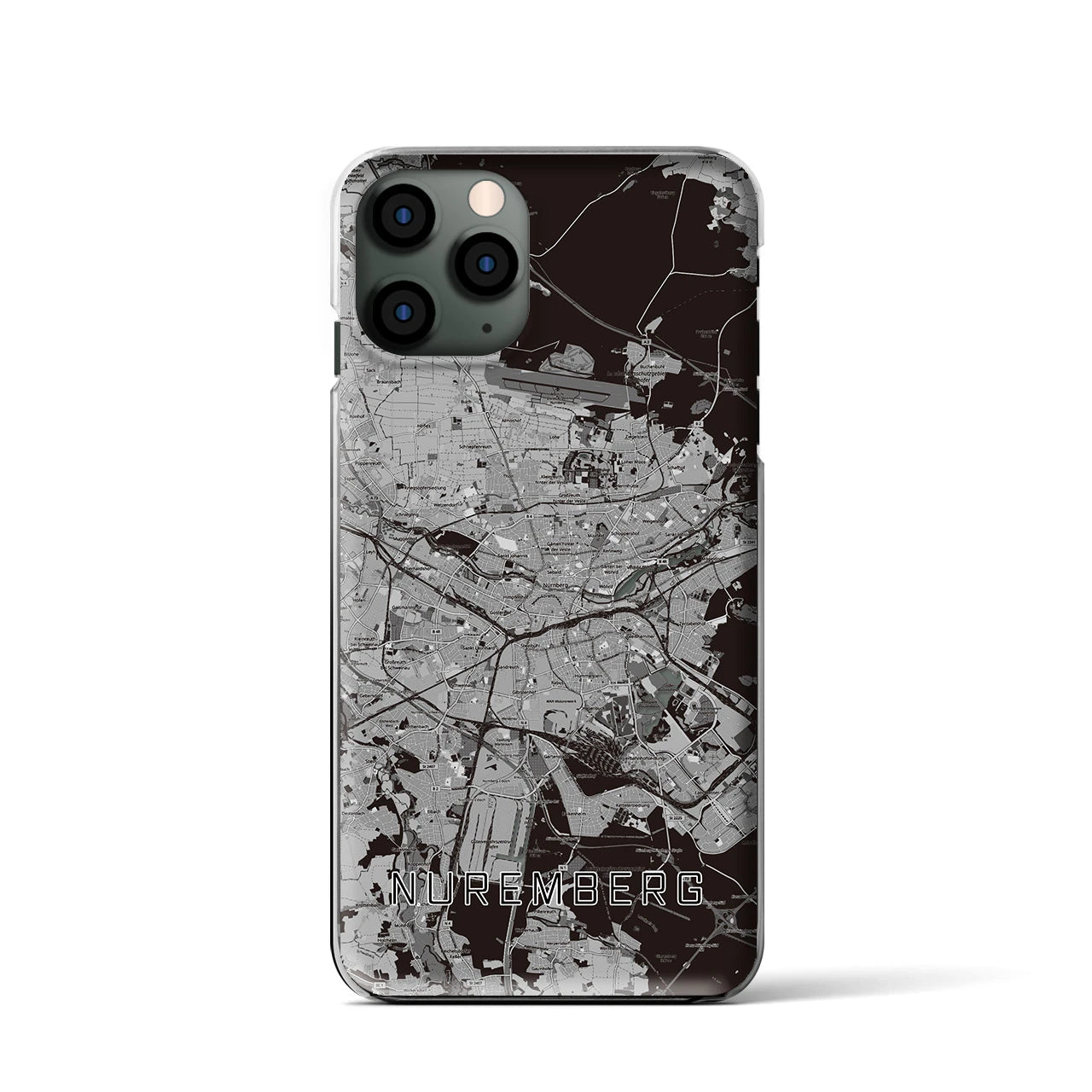 【ニュルンベルク(ドイツ)】地図柄iPhoneケース(クリアタイプ)