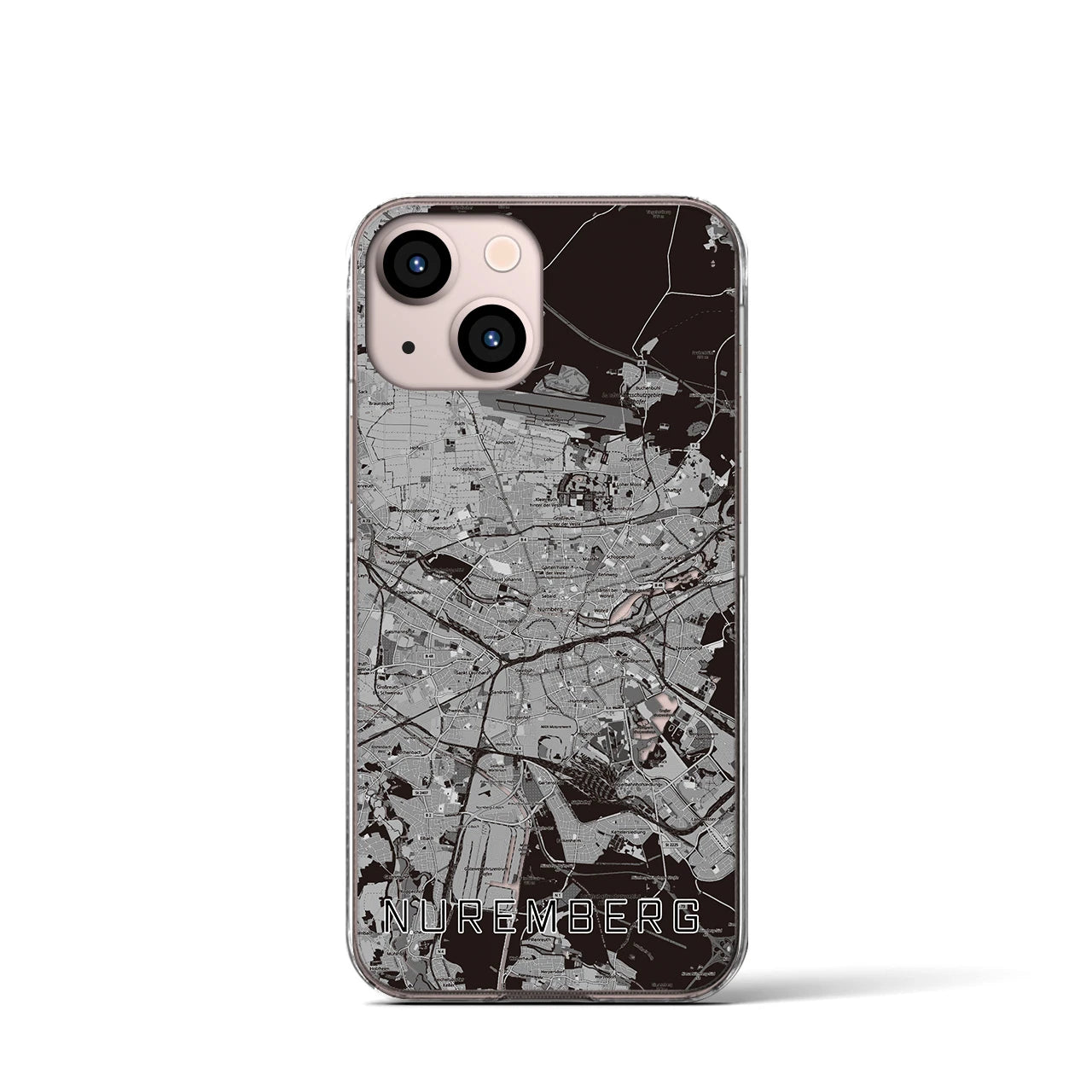 【ニュルンベルク(ドイツ)】地図柄iPhoneケース(クリアタイプ)
