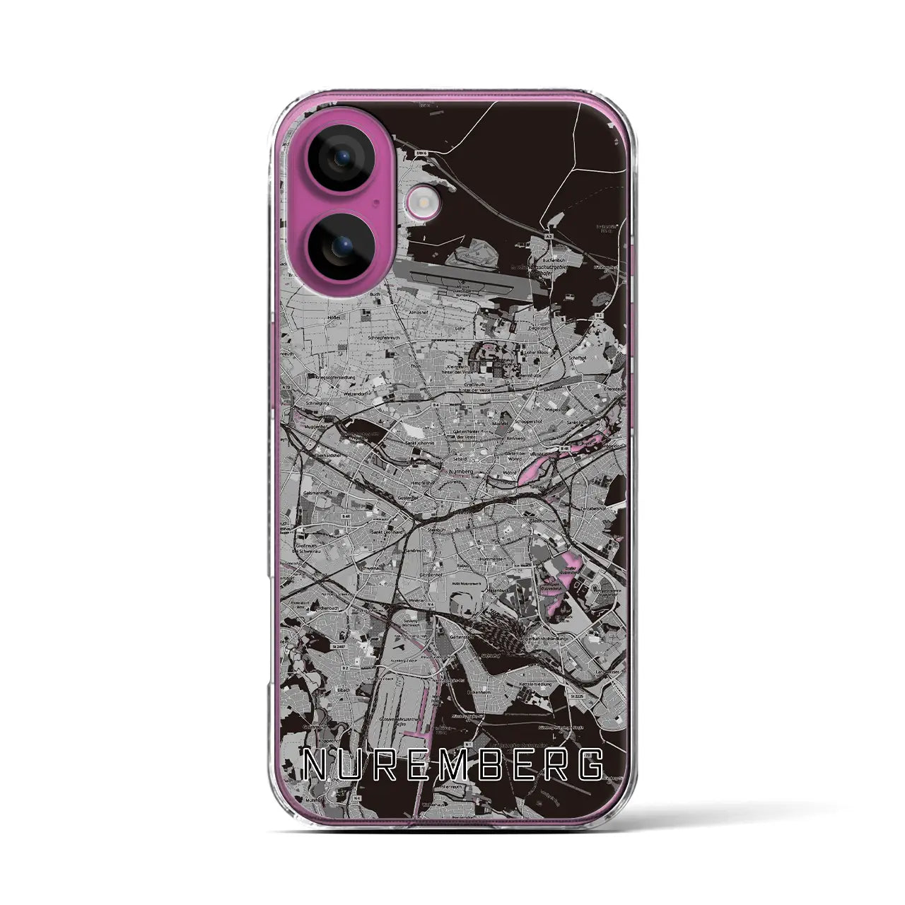 【ニュルンベルク(ドイツ)】地図柄iPhoneケース(クリアタイプ)
