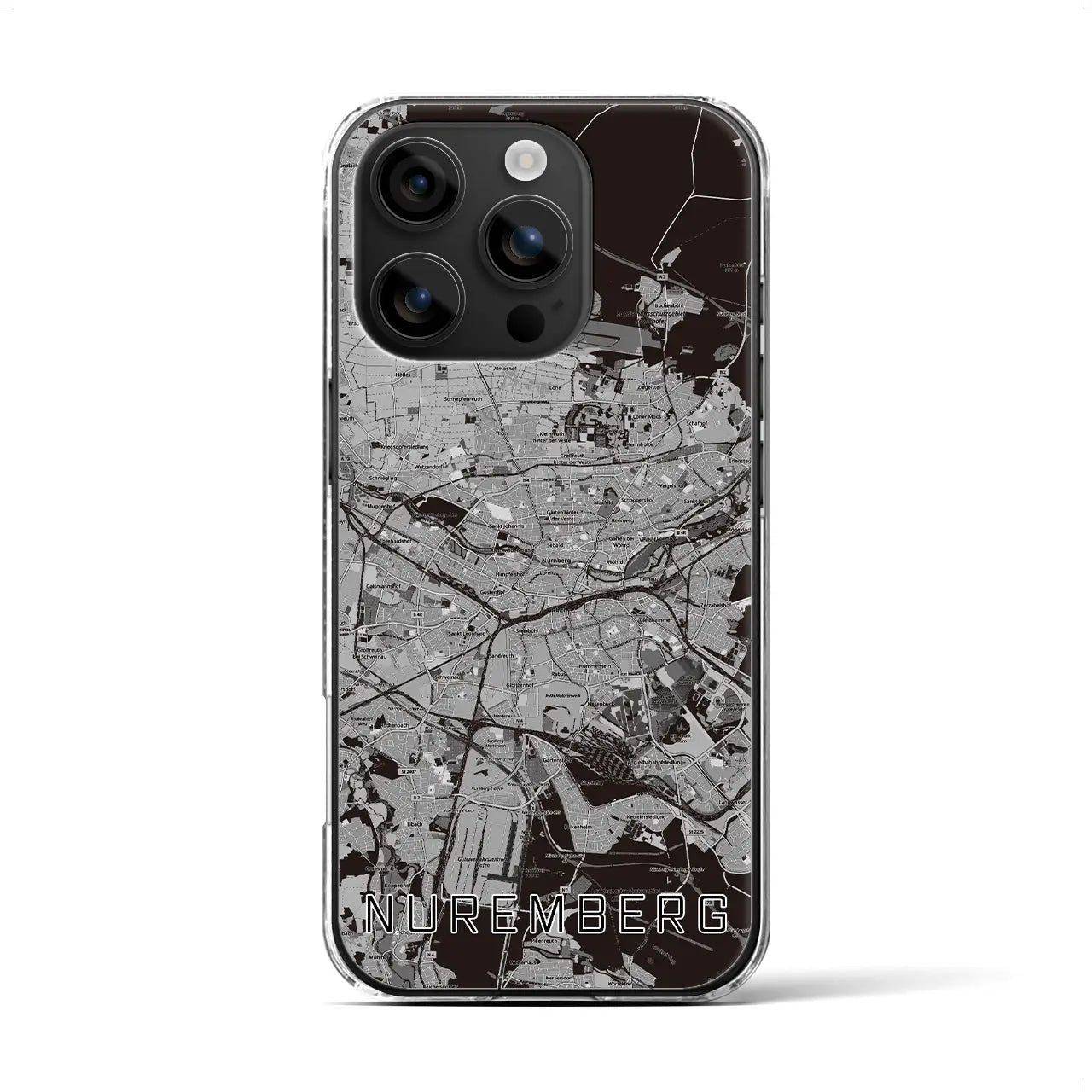 【ニュルンベルク(ドイツ)】地図柄iPhoneケース(クリアタイプ)