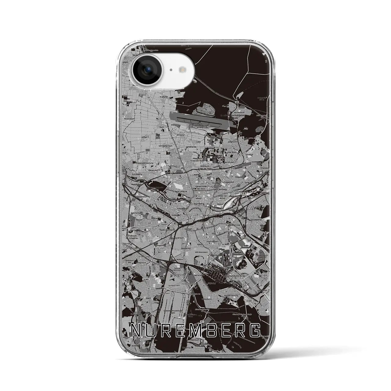 【ニュルンベルク(ドイツ)】地図柄iPhoneケース(クリアタイプ)