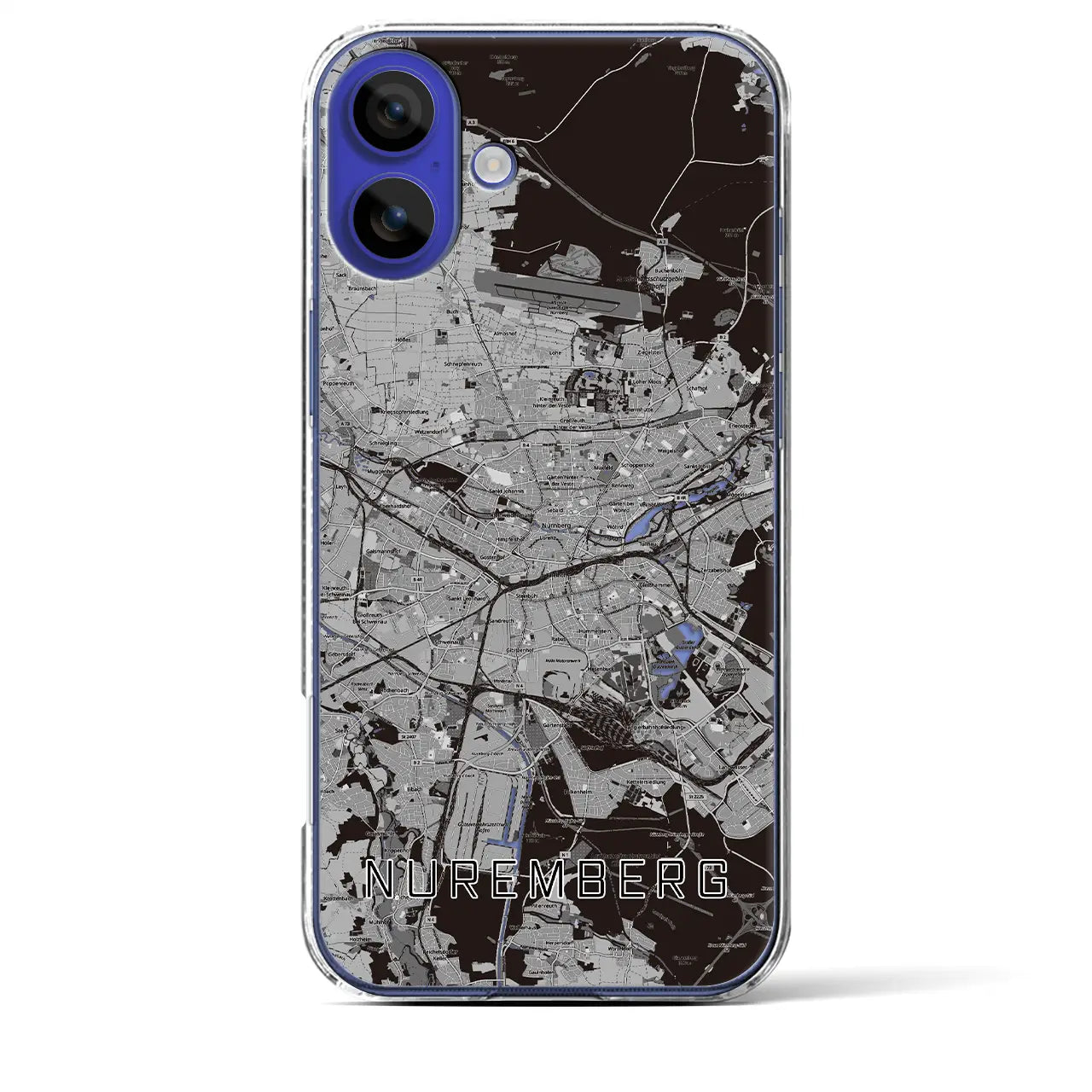 【ニュルンベルク(ドイツ)】地図柄iPhoneケース(クリアタイプ)