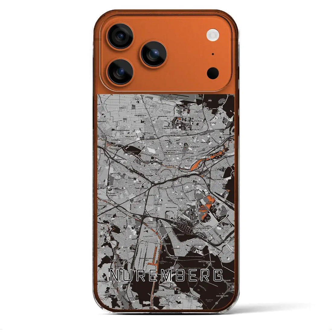 【ニュルンベルク(ドイツ)】地図柄iPhoneケース(クリアタイプ)