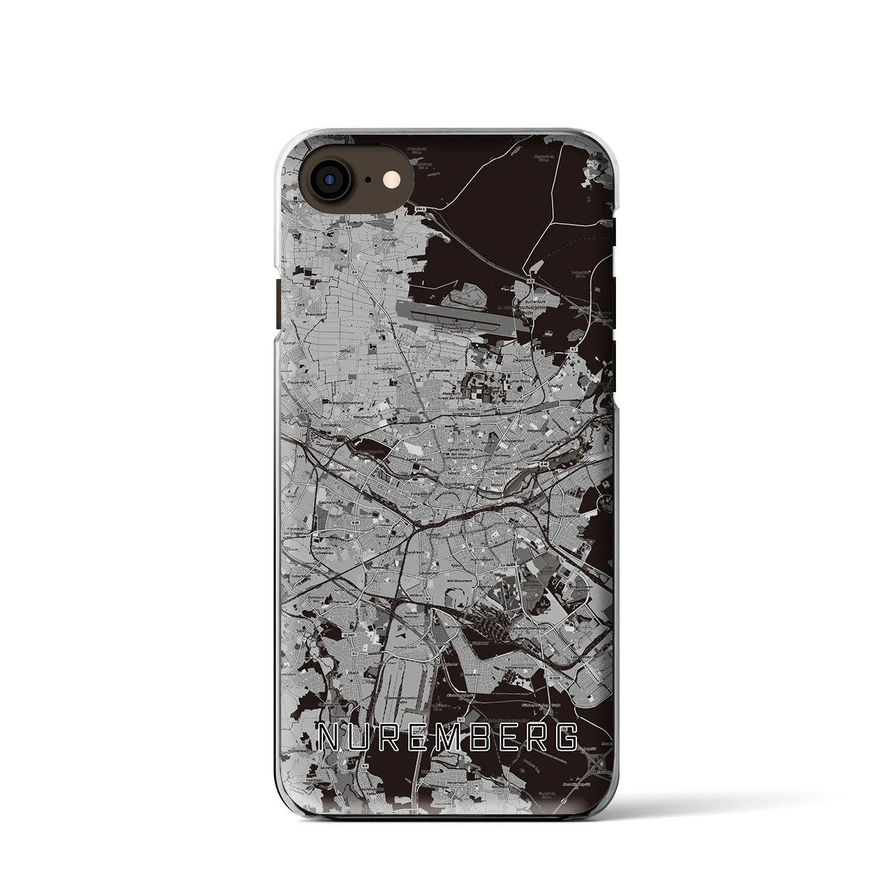 【ニュルンベルク(ドイツ)】地図柄iPhoneケース(クリアタイプ)